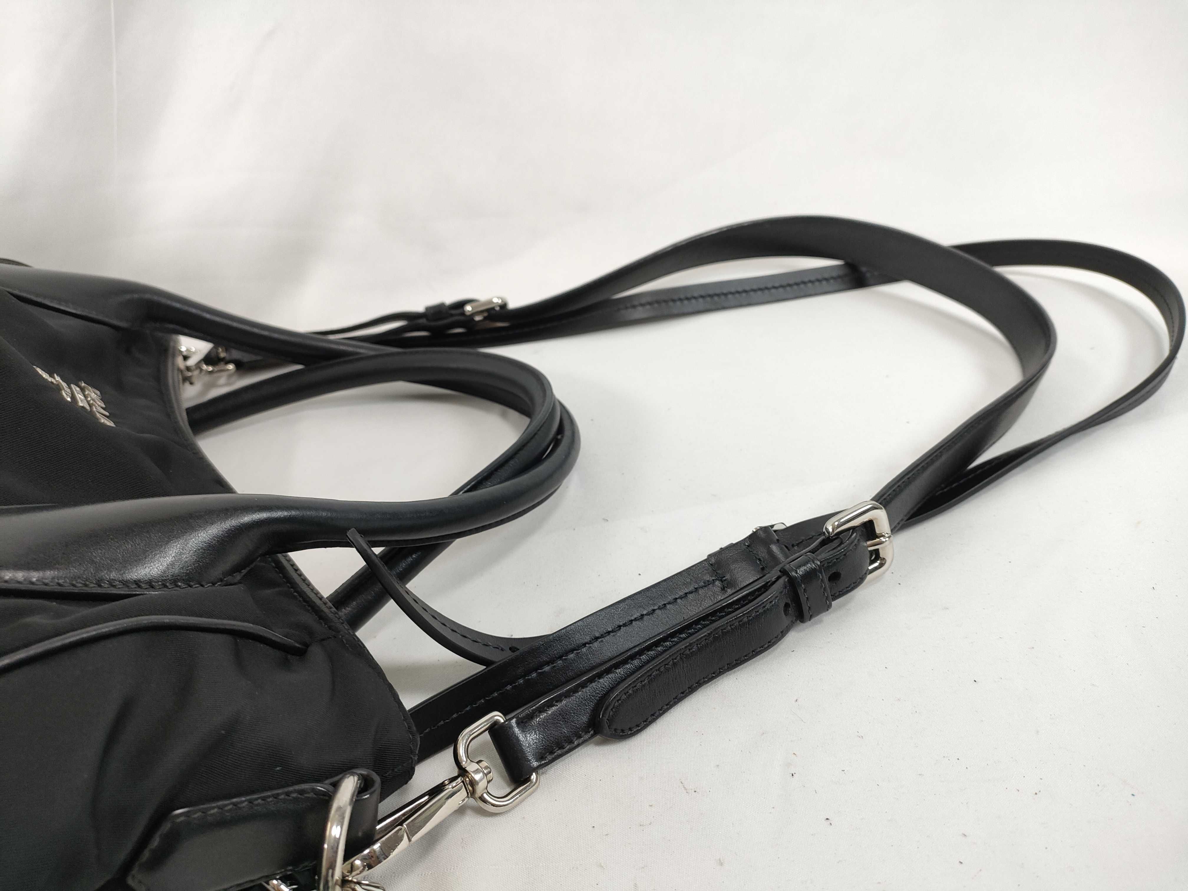 PH - Black Nylon 2-Way Shoulder Bag (Handbag) — view 6