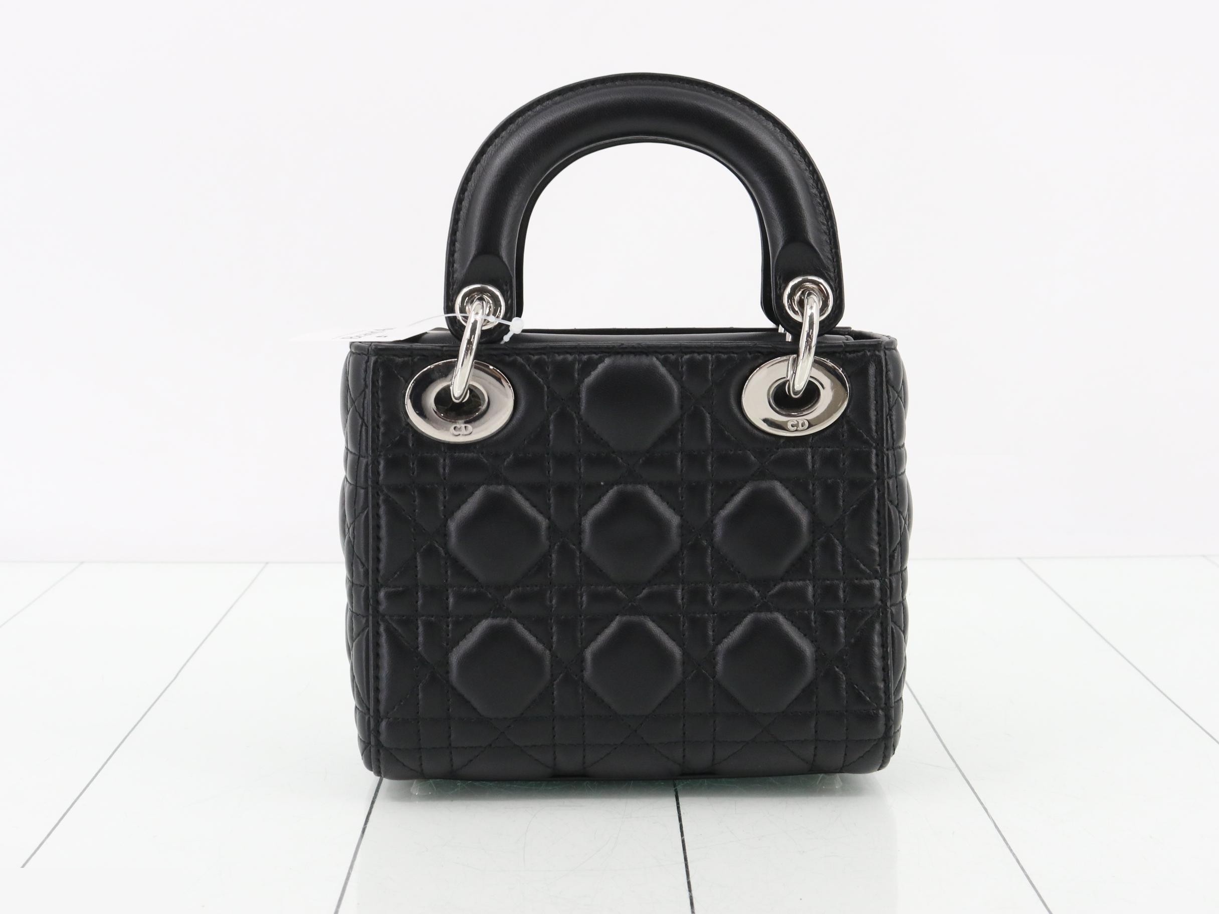 Lady Dior Cannage Lambskin 2-Way Handbag — view 2