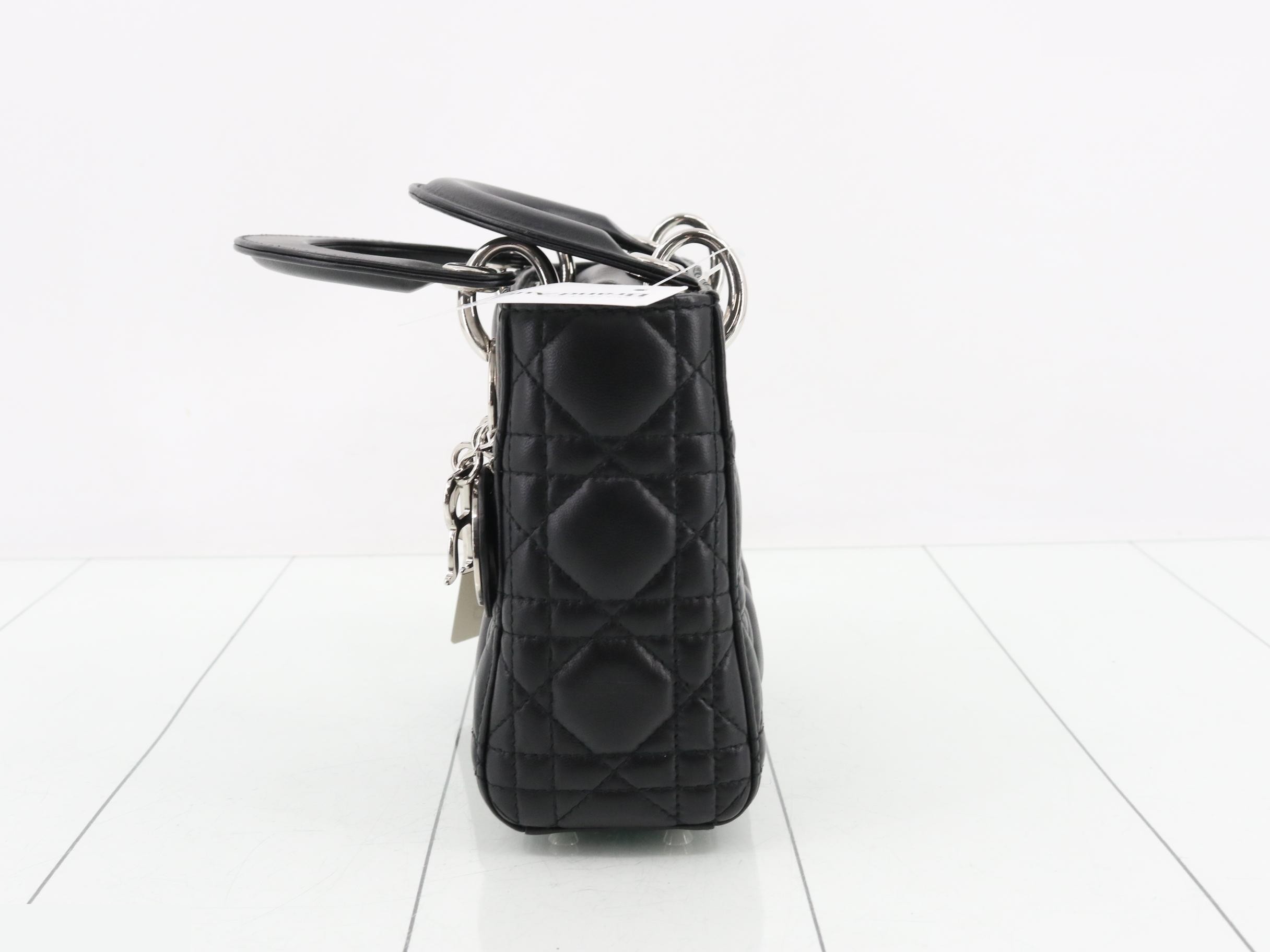 Lady Dior Cannage Lambskin 2-Way Handbag — view 3