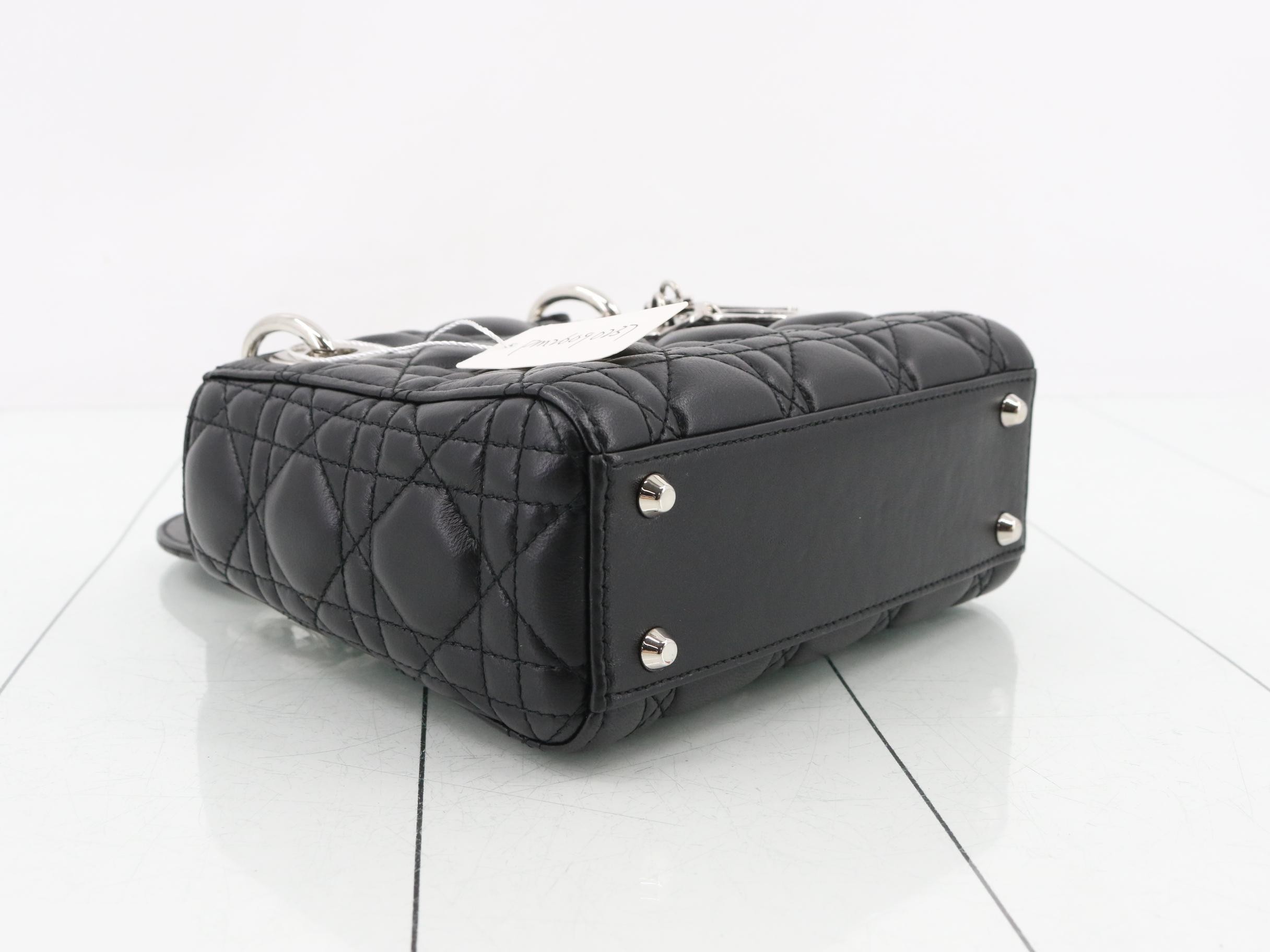 Lady Dior Cannage Lambskin 2-Way Handbag — view 5