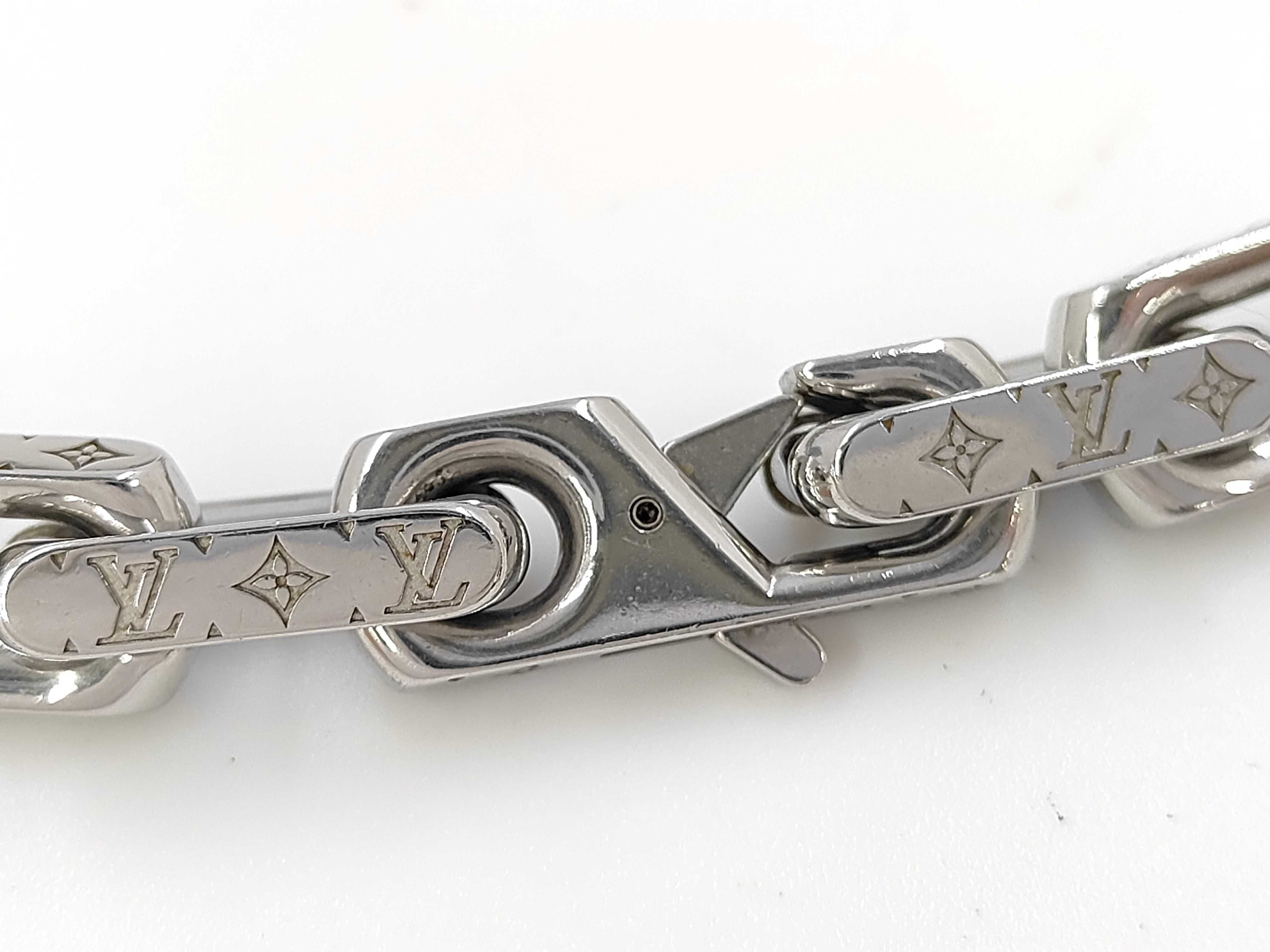 Monogram Collier Chain Silver Necklace — view 4