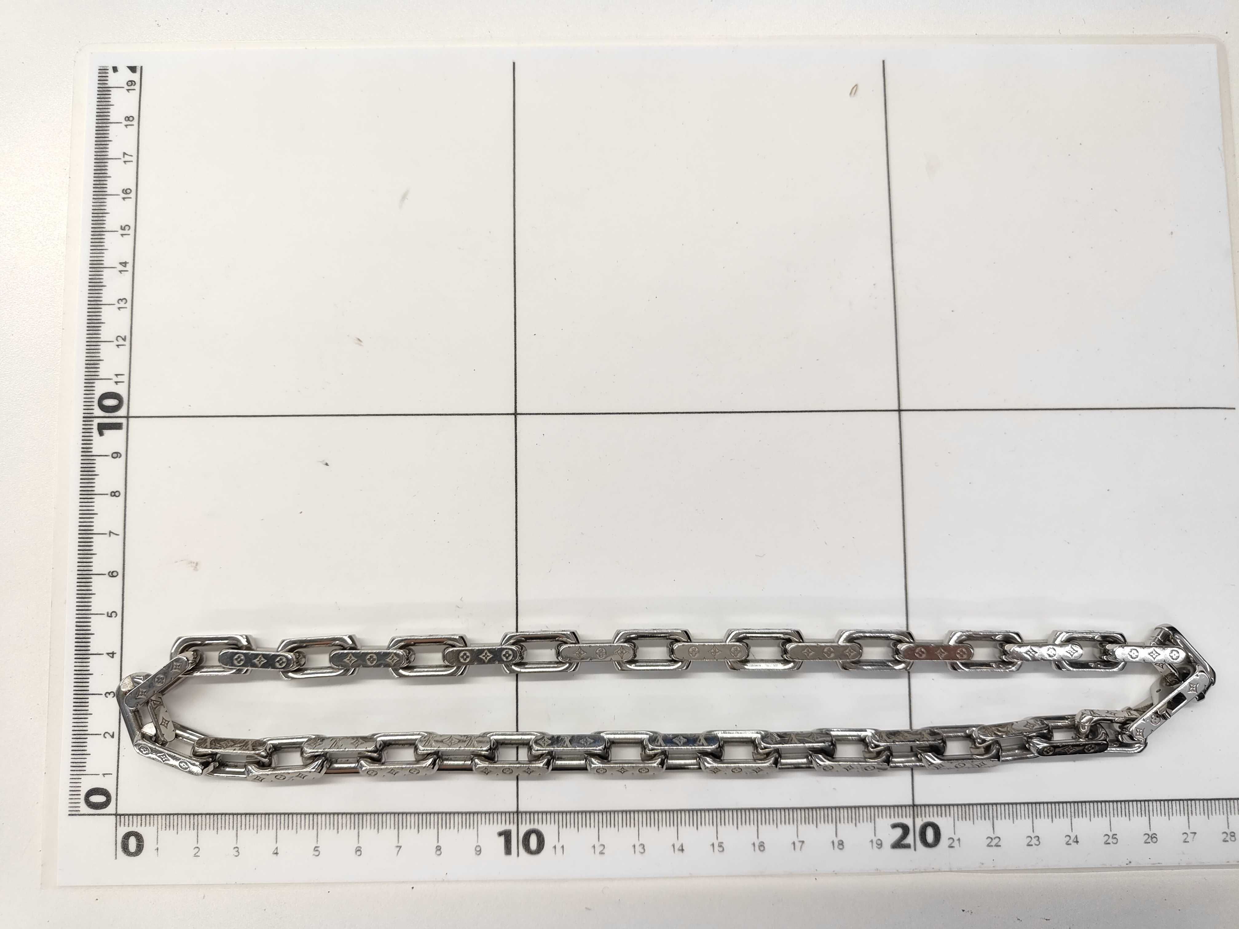 Monogram Collier Chain Silver Necklace — view 5