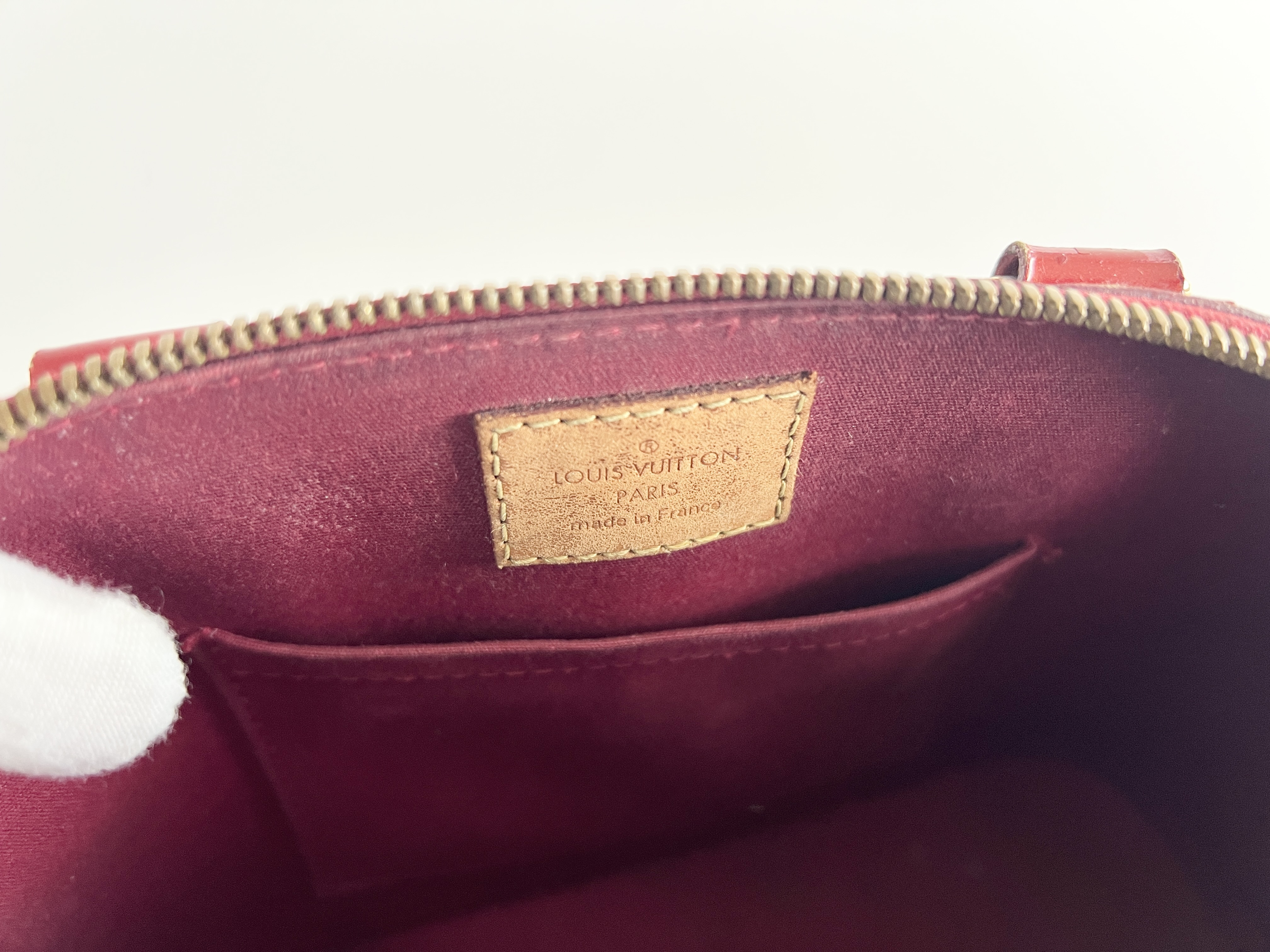 Monogram Vernis Alma BB Pomme d'Amour Enamel Patent Leather 2-way Shoulder Bag/Handbag — view 7