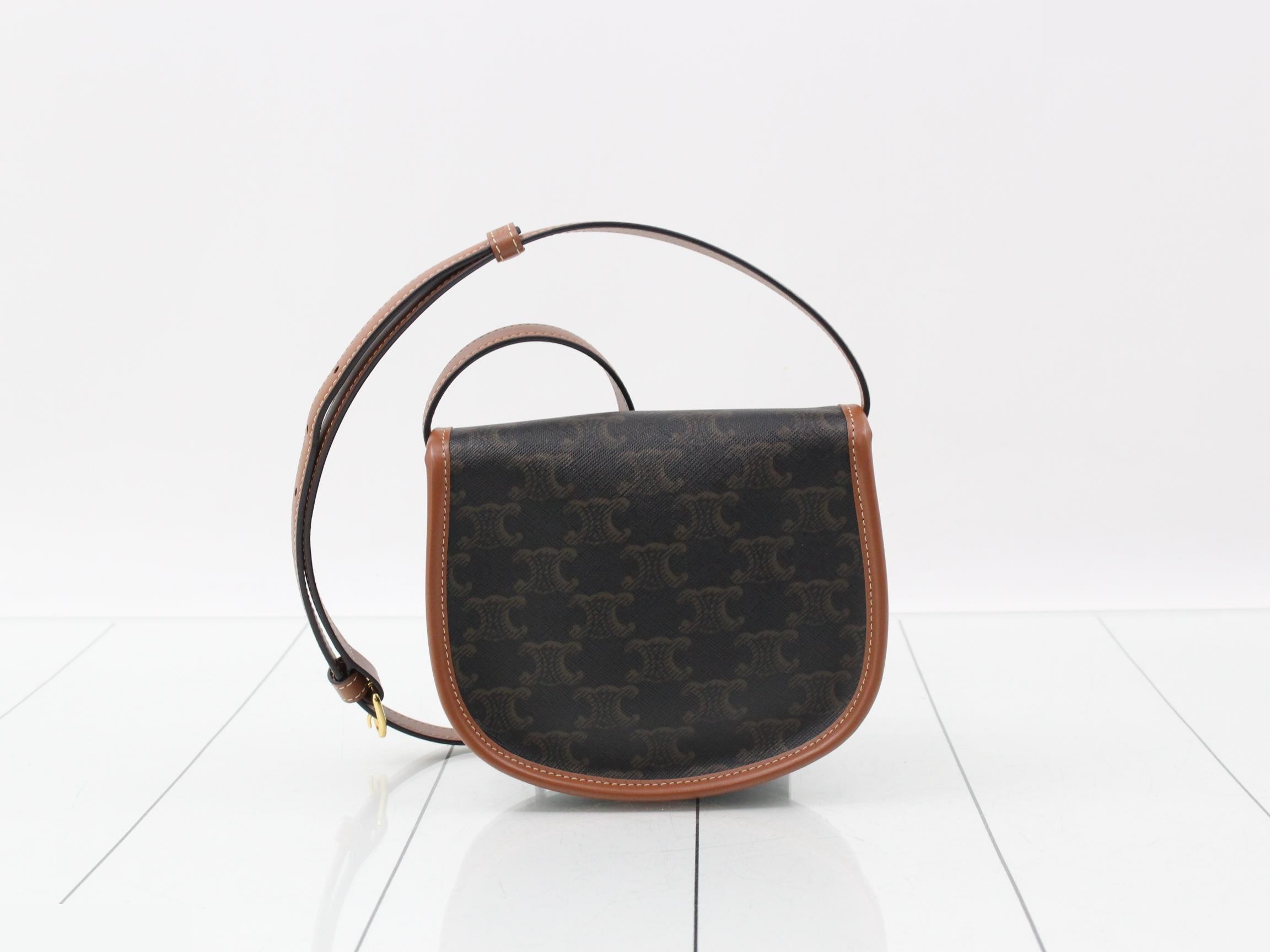 Triomphe PVC x Leather Mini Buzas — view 2