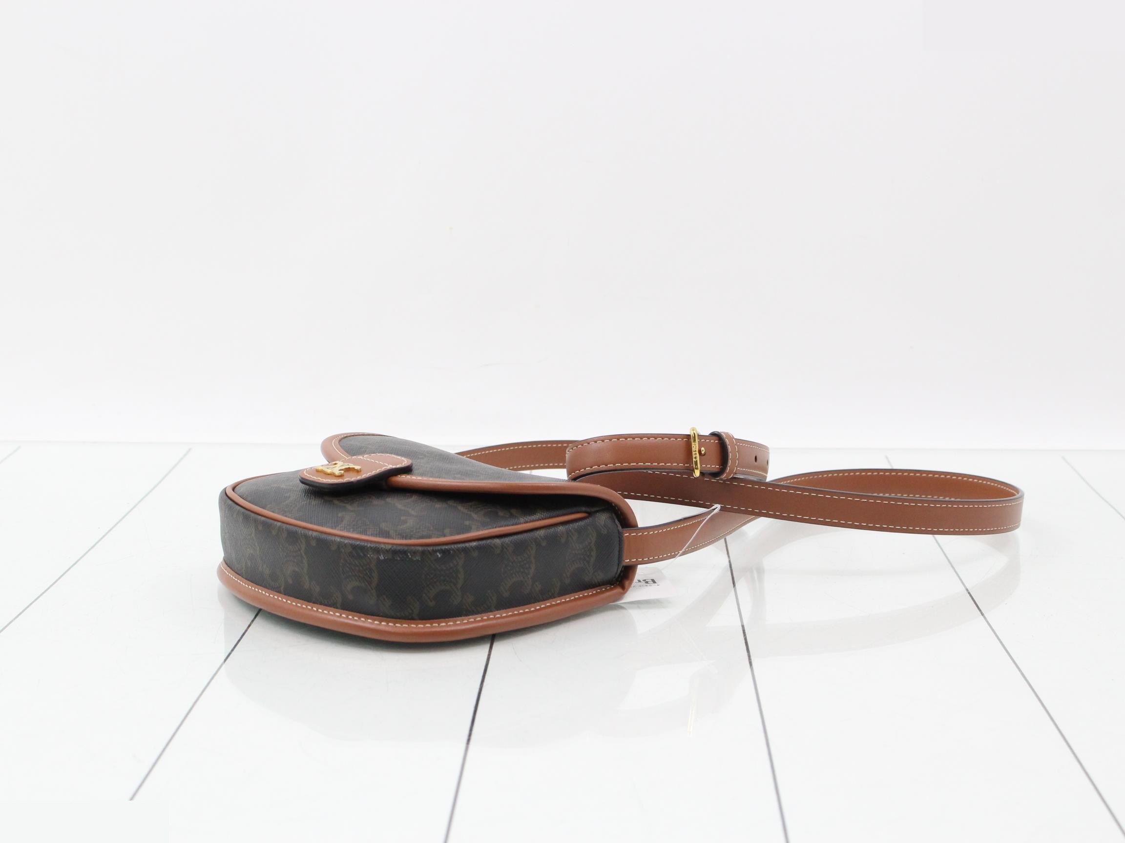Triomphe PVC x Leather Mini Buzas — view 6