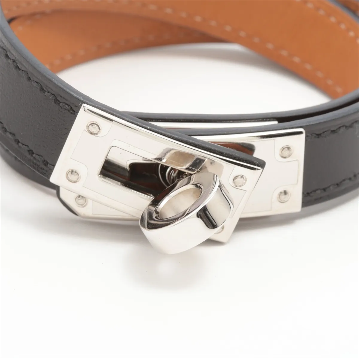 Kelly Double Tour B stamp: 2023 Bracelet T3 Leather Black — view 3