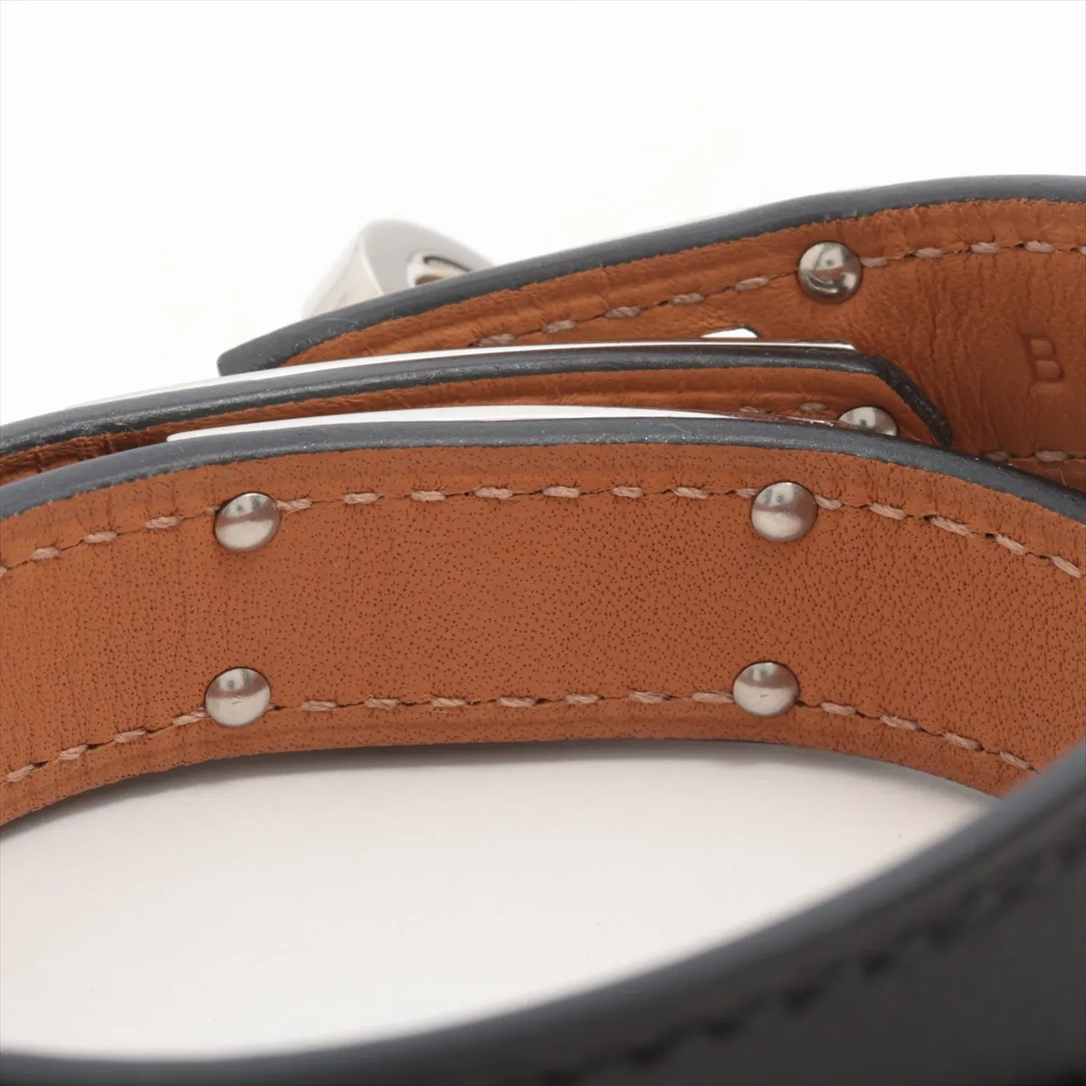 Kelly Double Tour B stamp: 2023 Bracelet T3 Leather Black — view 4