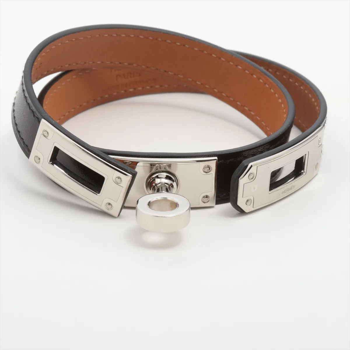 Kelly Double Tour B stamp: 2023 Bracelet T3 Leather Black — view 5