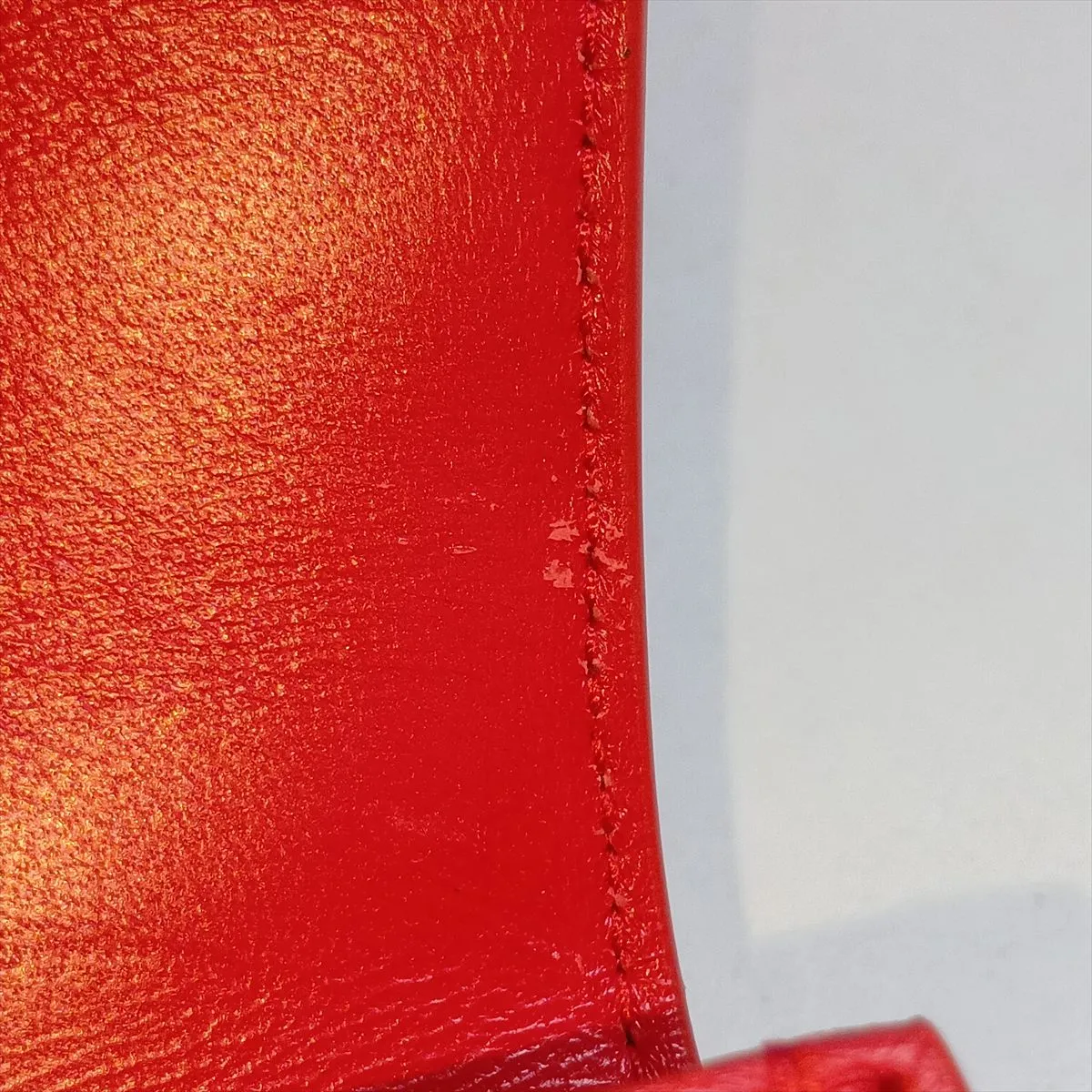 Hourglass XS 719115 Leather x Rhinestone 2-Way Handbag Red — view 11