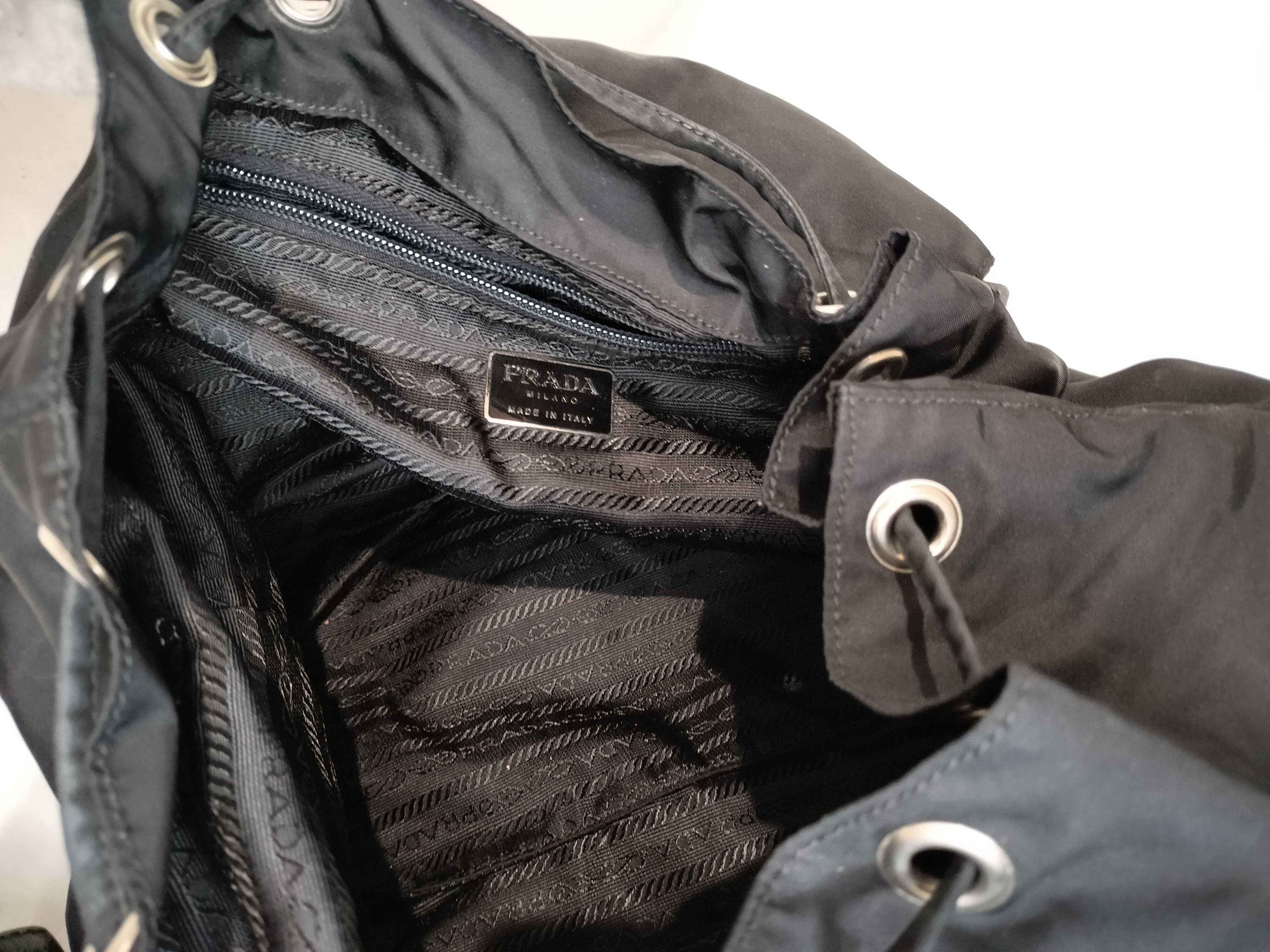 Nylon Backpack with Triangle Logo — view 11