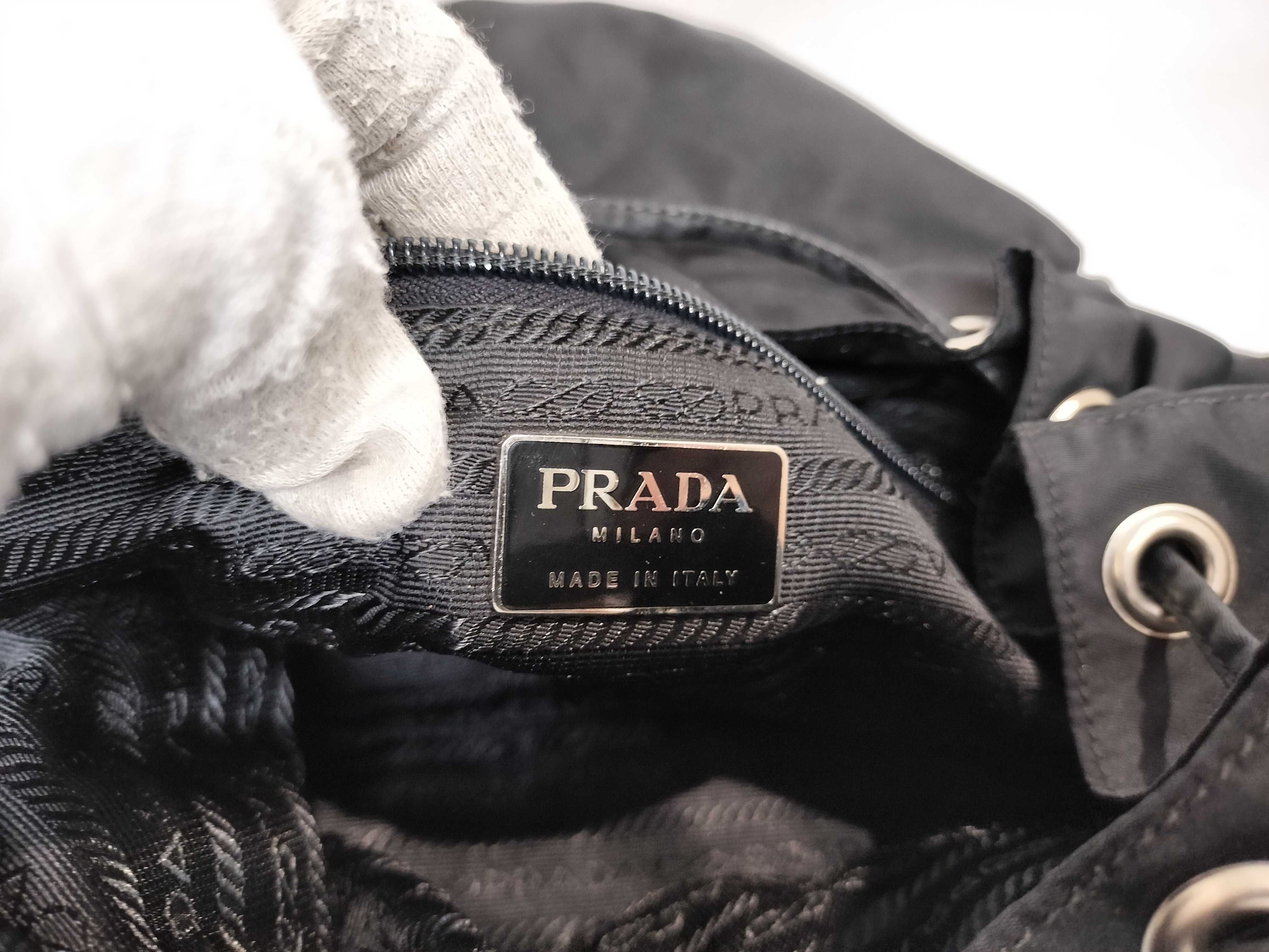 Nylon Backpack with Triangle Logo — view 13