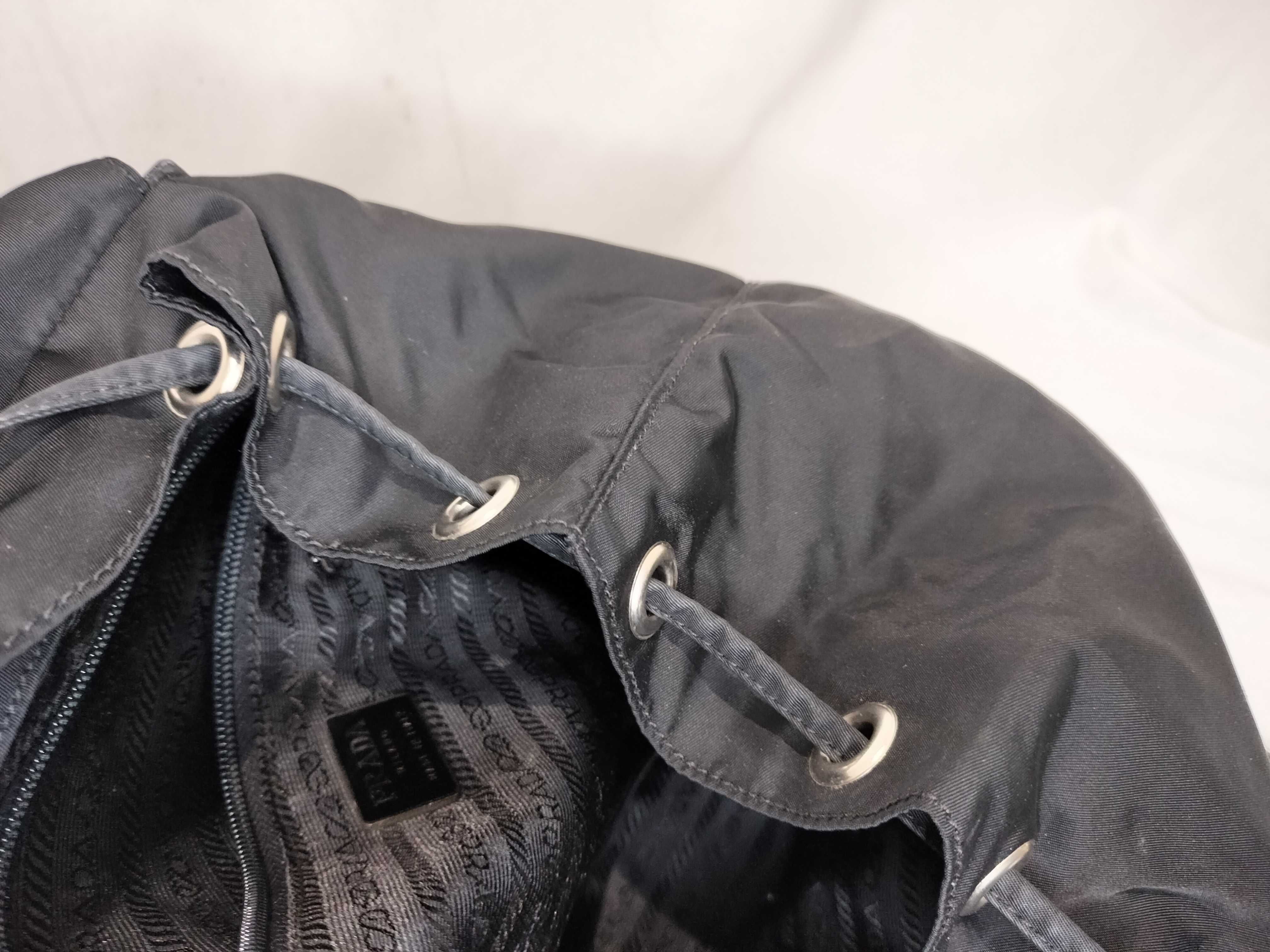 Nylon Backpack with Triangle Logo — view 14