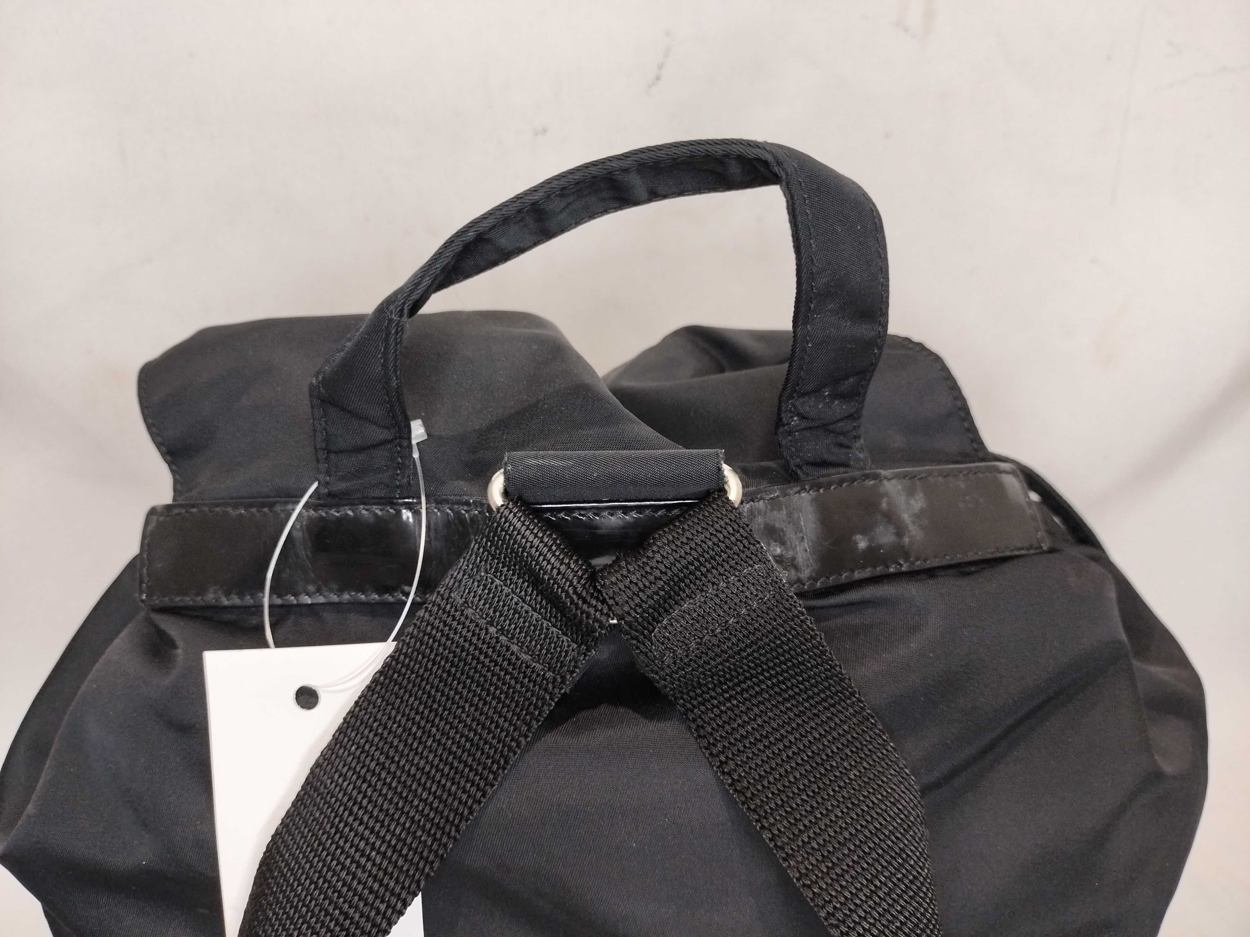 Nylon Backpack with Triangle Logo — view 4