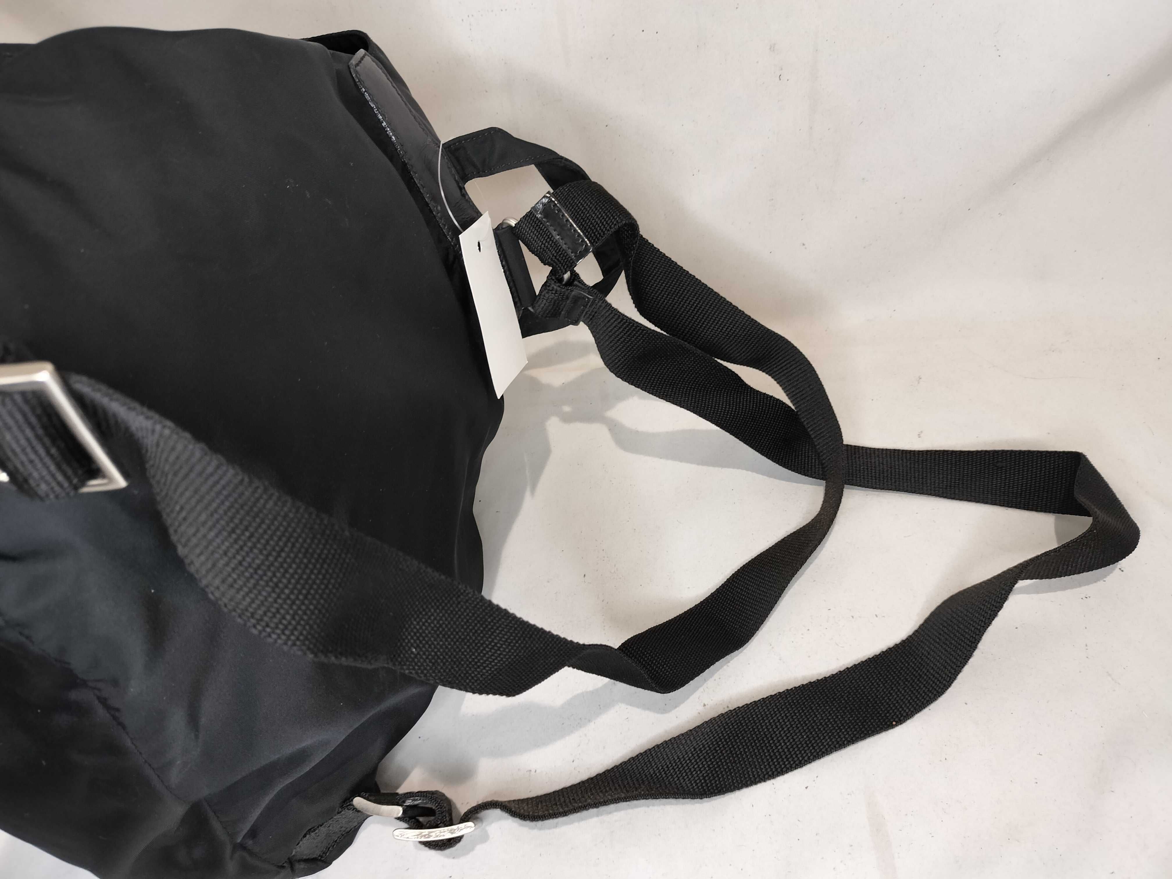 Nylon Backpack with Triangle Logo — view 7