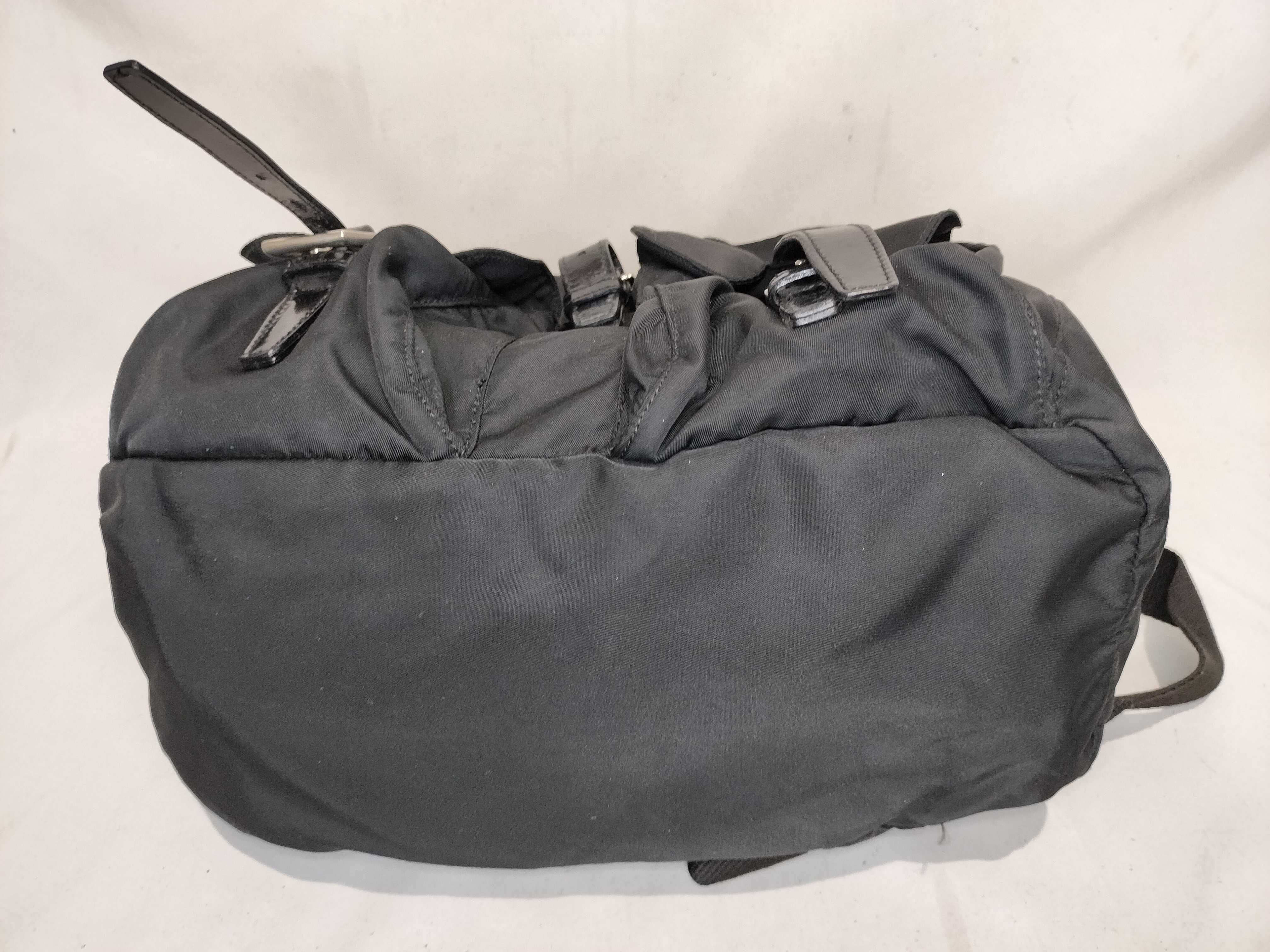 Nylon Backpack with Triangle Logo — view 9