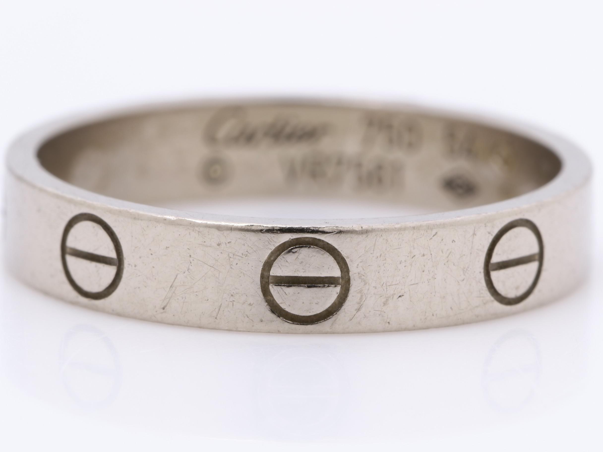 Mini Love Ring #54 750WG 3.4g — view 2