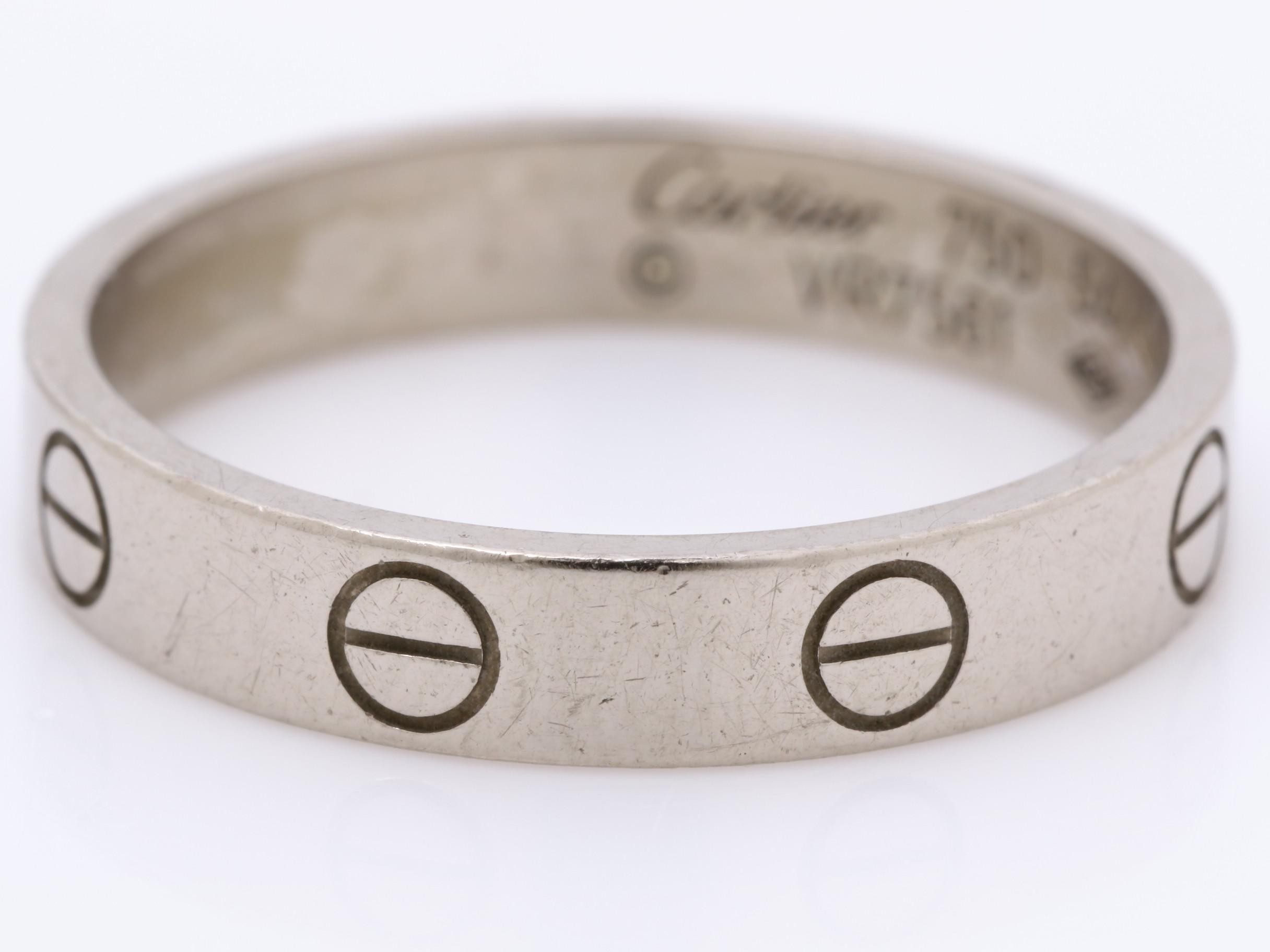 Mini Love Ring #54 750WG 3.4g — view 3