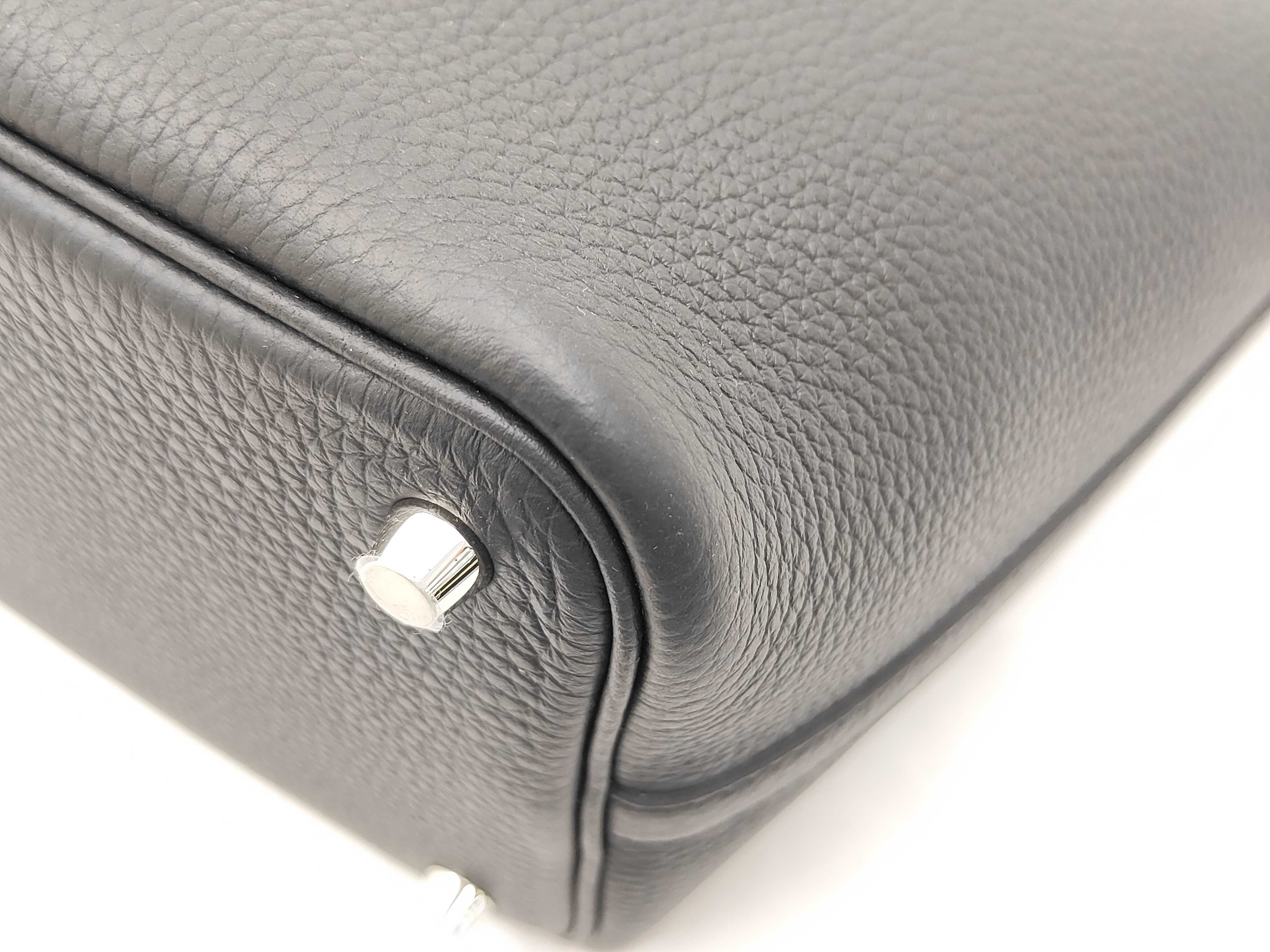 Picotin PM K stamp Noir Silver hardware handbag — view 5