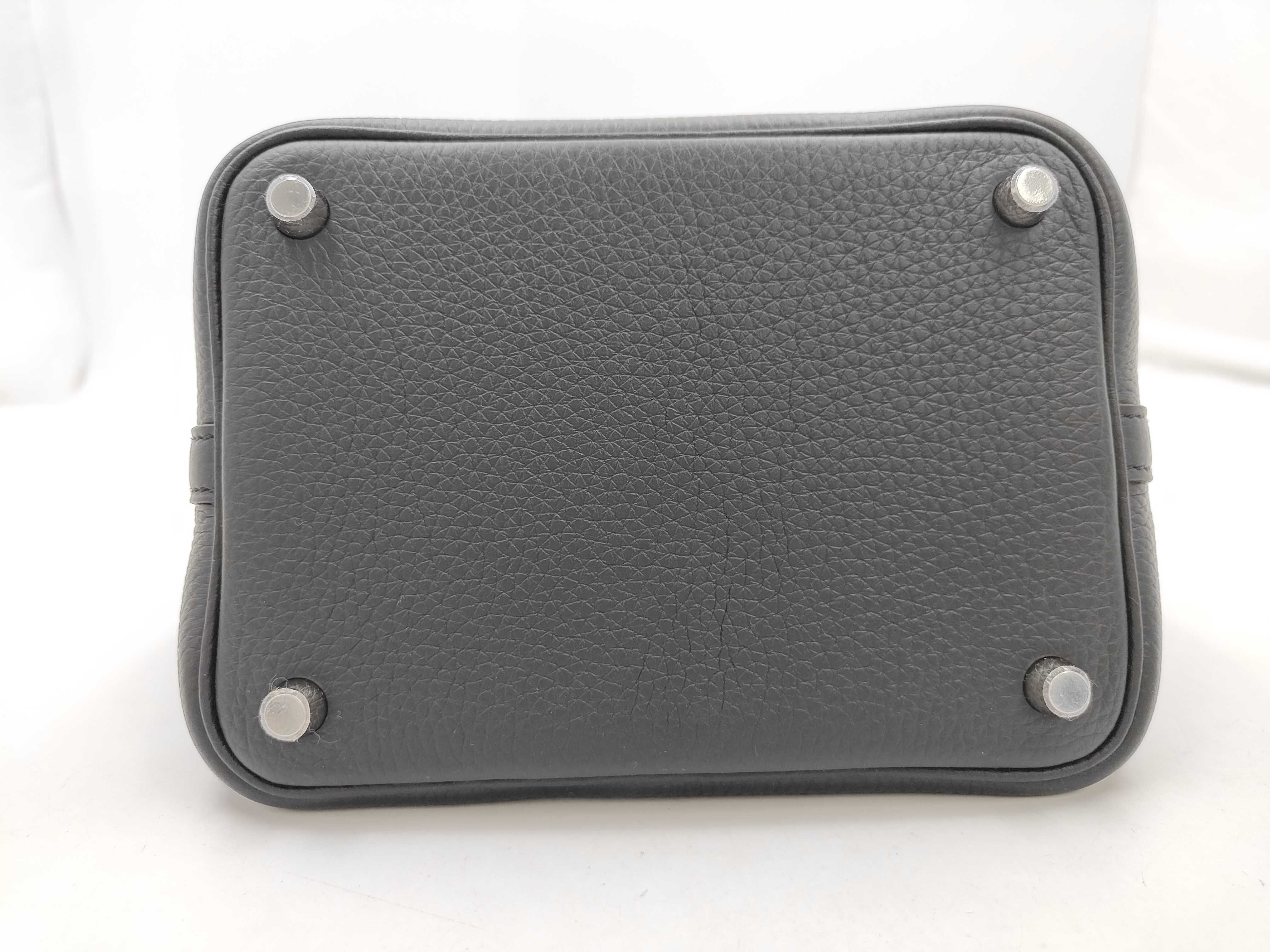 Picotin PM K stamp Noir Silver hardware handbag — view 6