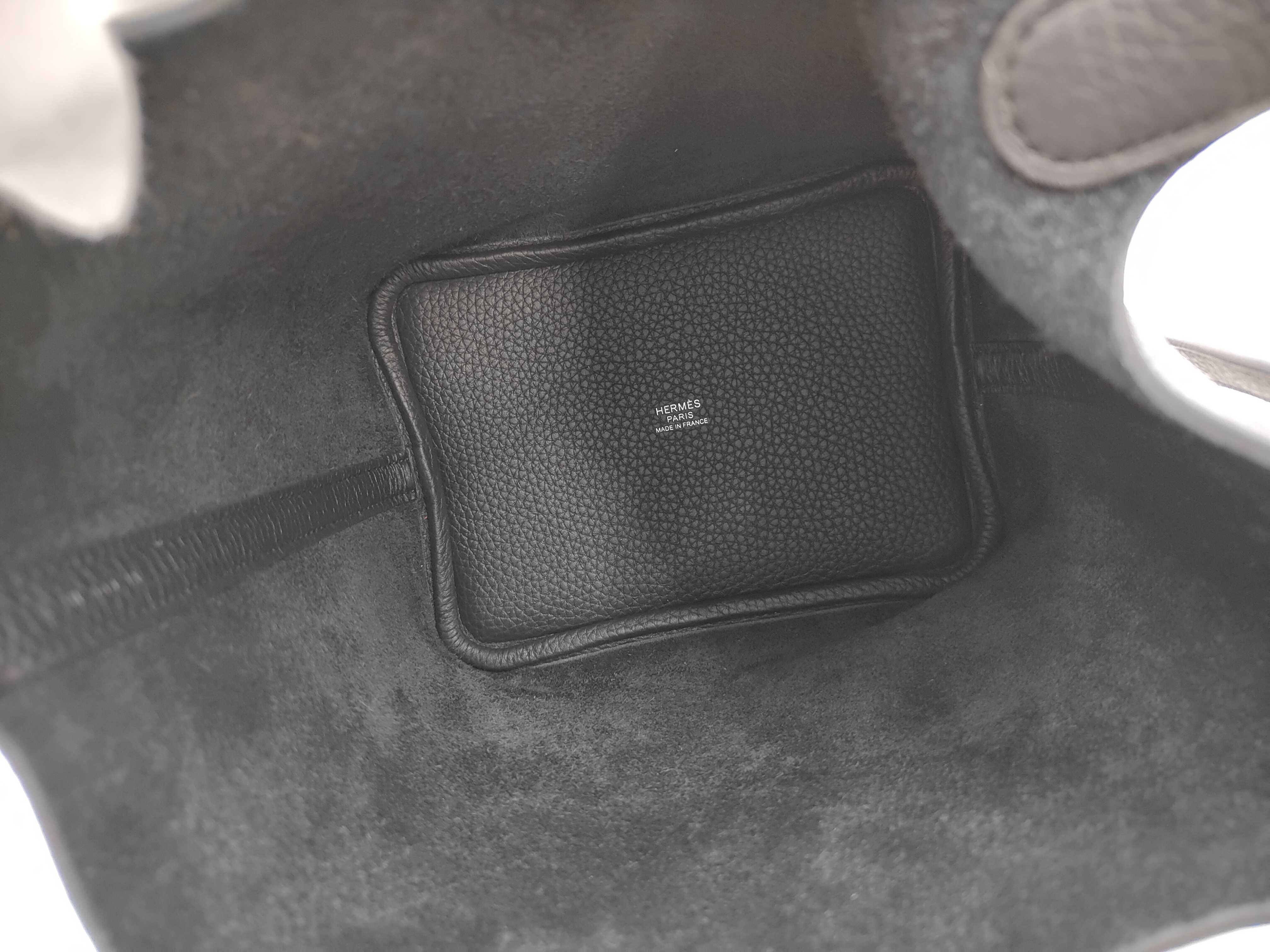 Picotin PM K stamp Noir Silver hardware handbag — view 7