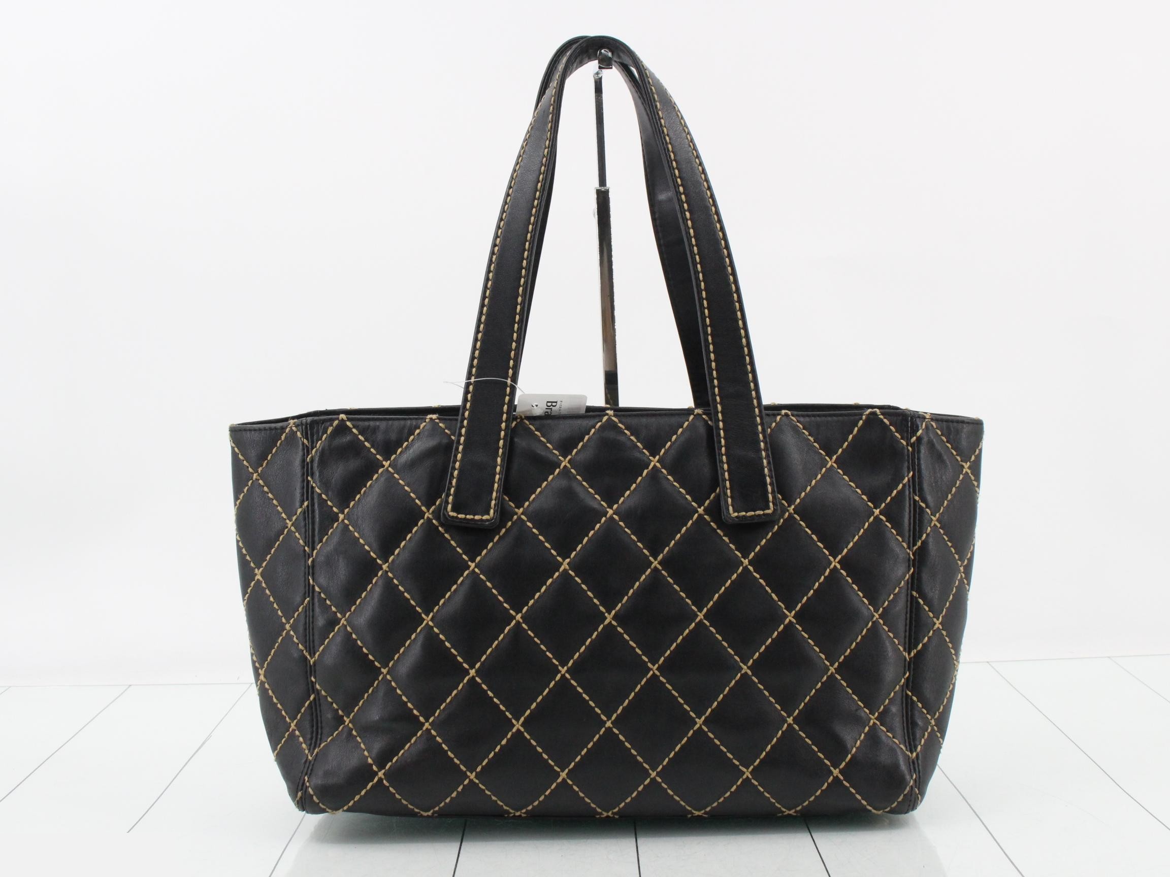 Wild Stitch Large Shopper Tote, Lambskin, Black, Series 9, W35cm — view 2
