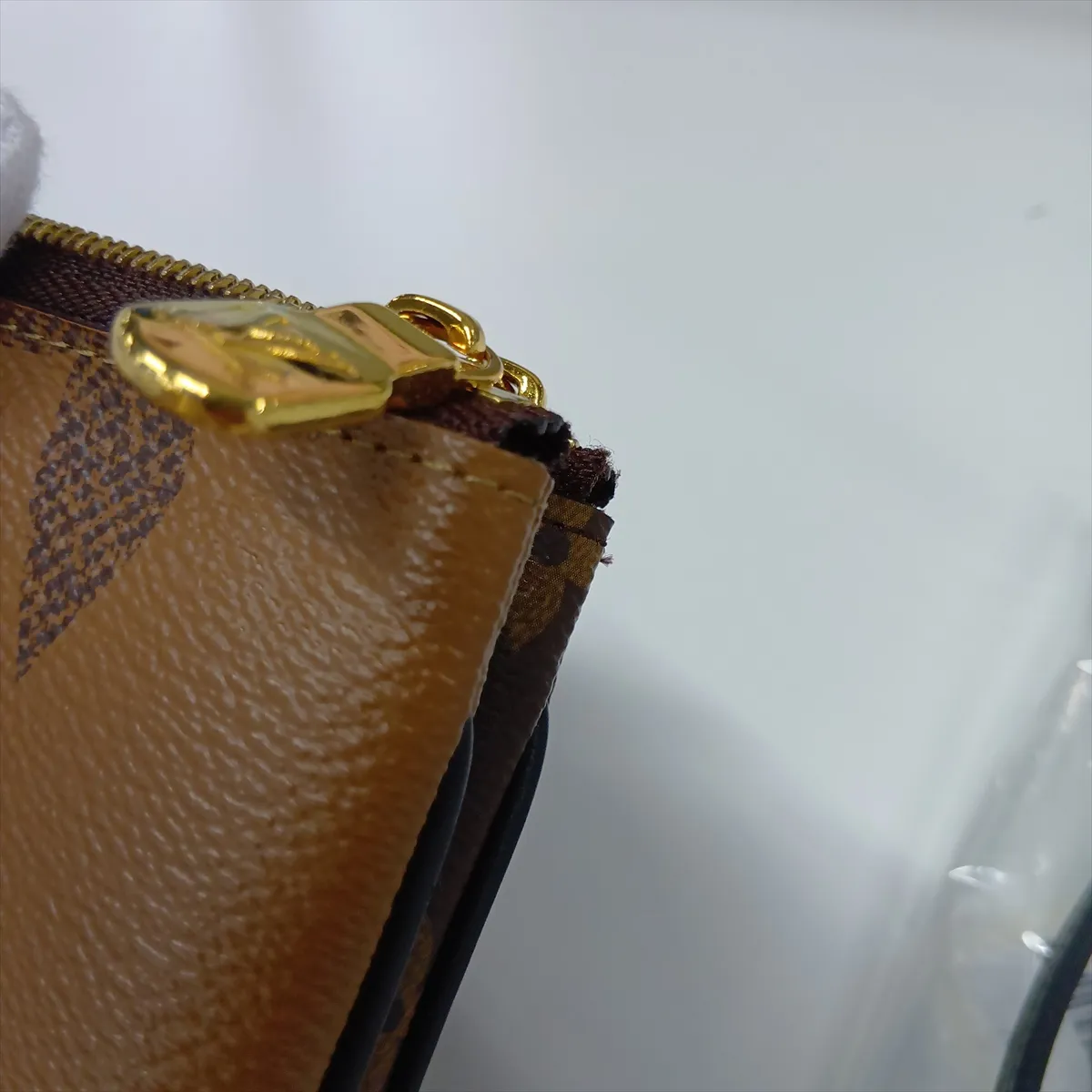 Giant Monogram Reverse Pochette Double Zip M69203 MI5210 Brown (RFID detected) — view 12