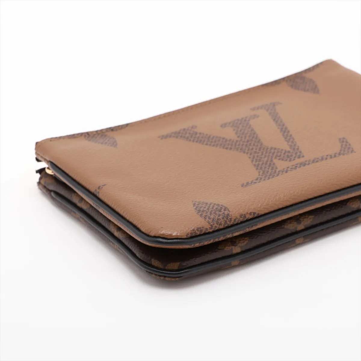 Giant Monogram Reverse Pochette Double Zip M69203 MI5210 Brown (RFID detected) — view 4