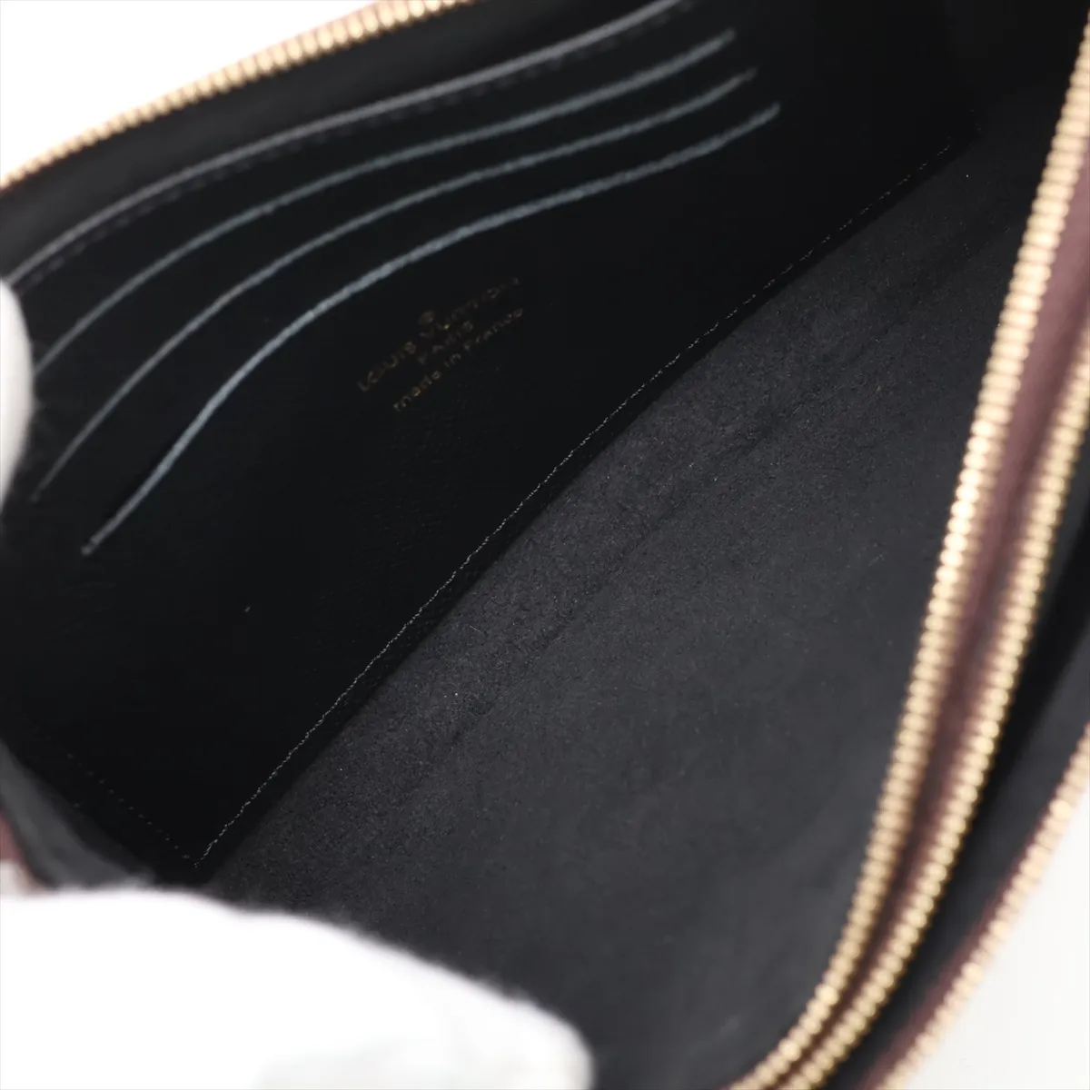 Giant Monogram Reverse Pochette Double Zip M69203 MI5210 Brown (RFID detected) — view 8