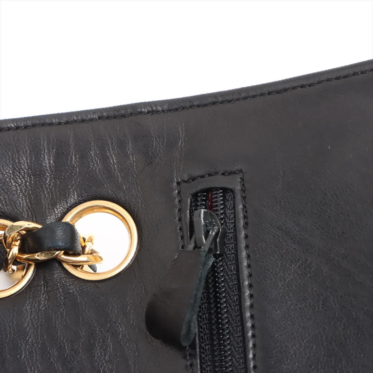 Matelasse Lambskin Double Flap Double Chain Bag Black Gold Hardware 1816335 No. 1 — view 15