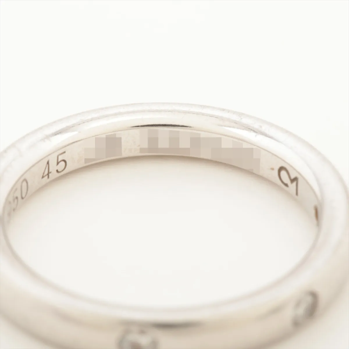 Infinie Etoile 3P Diamond Ring, Pt950, 4.4g, Size 45, Initials JB322543, Metal wear — view 4