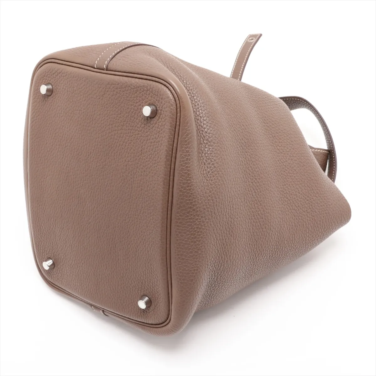 Picotin Lock 22 MM Taurillon Clemence Etoupe Silver Hardware Y:2020 — view 3