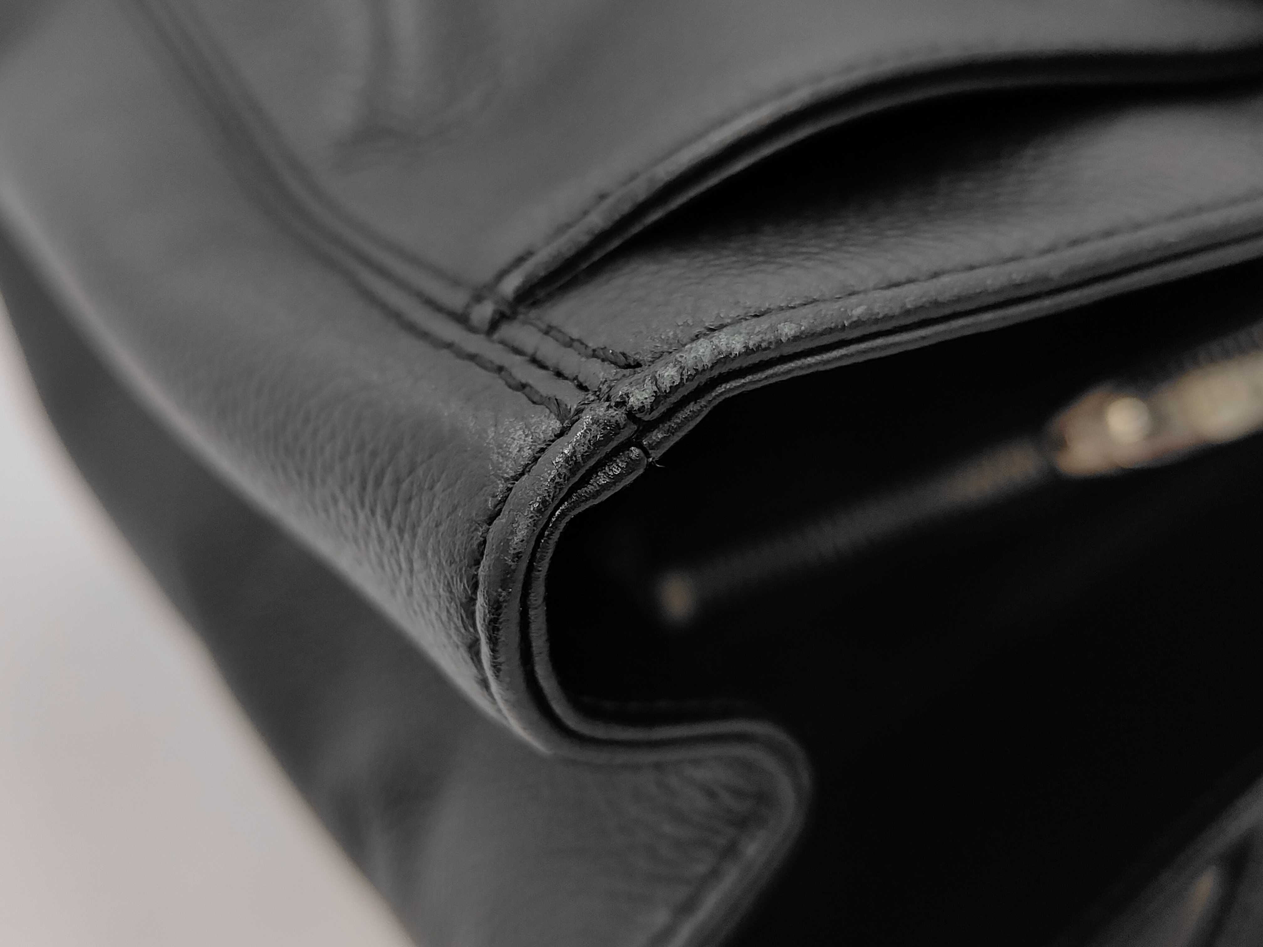 Executive Leather 2-Way Tote Bag, Black, Serial Number 12-series, with original seal, strap, pouch, and dust bag. (Shoulder bag included) — view 14