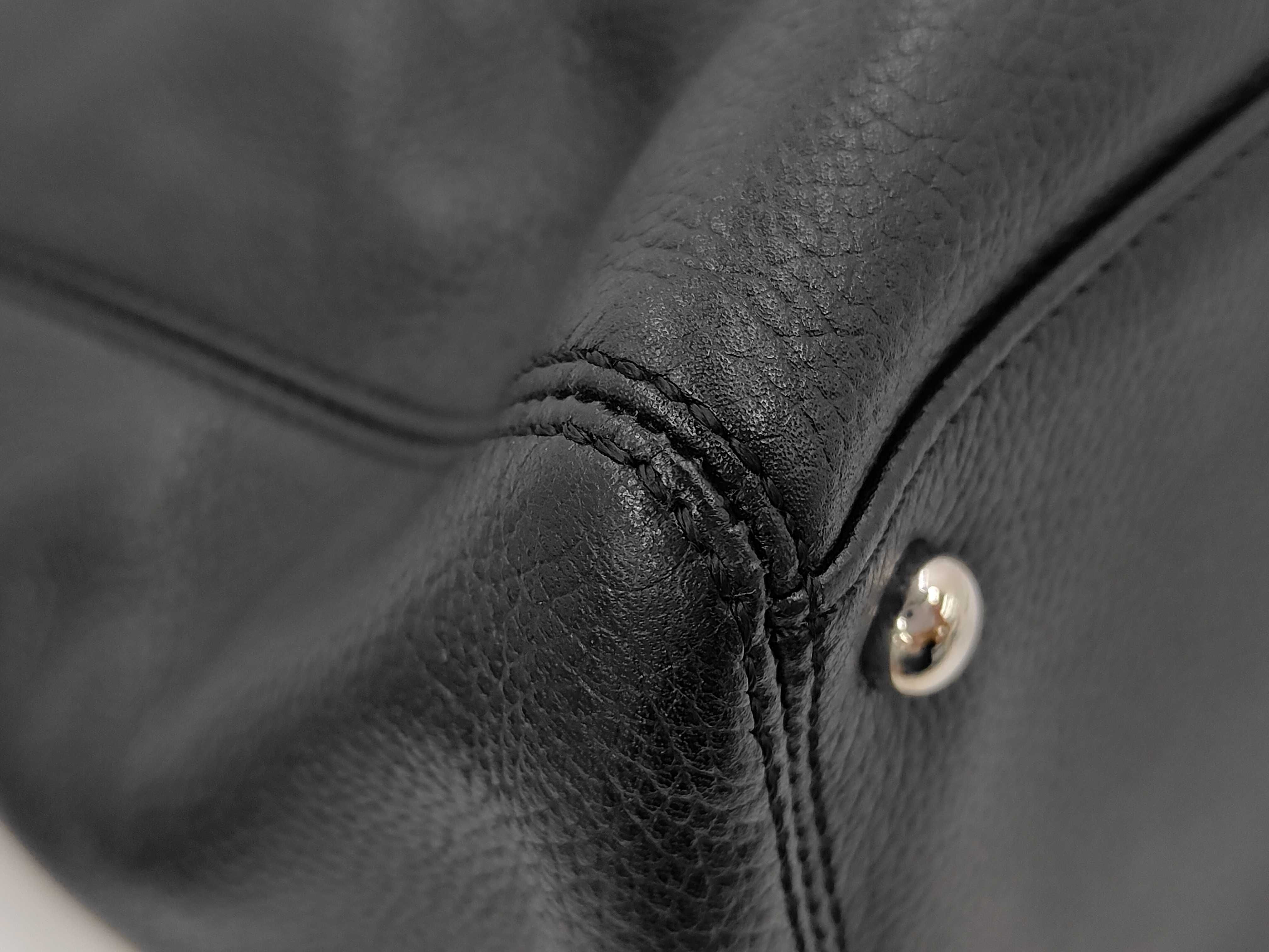 Executive Leather 2-Way Tote Bag, Black, Serial Number 12-series, with original seal, strap, pouch, and dust bag. (Shoulder bag included) — view 3