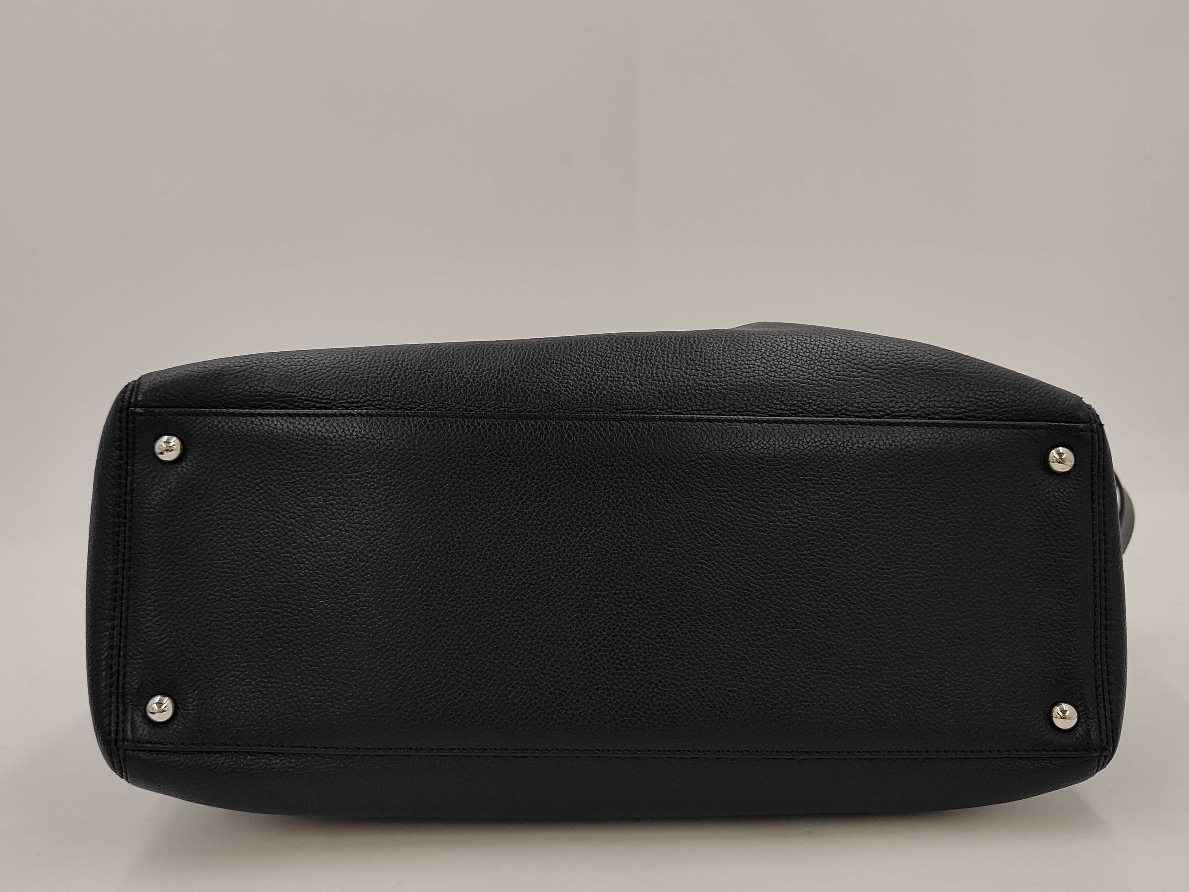 Executive Leather 2-Way Tote Bag, Black, Serial Number 12-series, with original seal, strap, pouch, and dust bag. (Shoulder bag included) — view 4