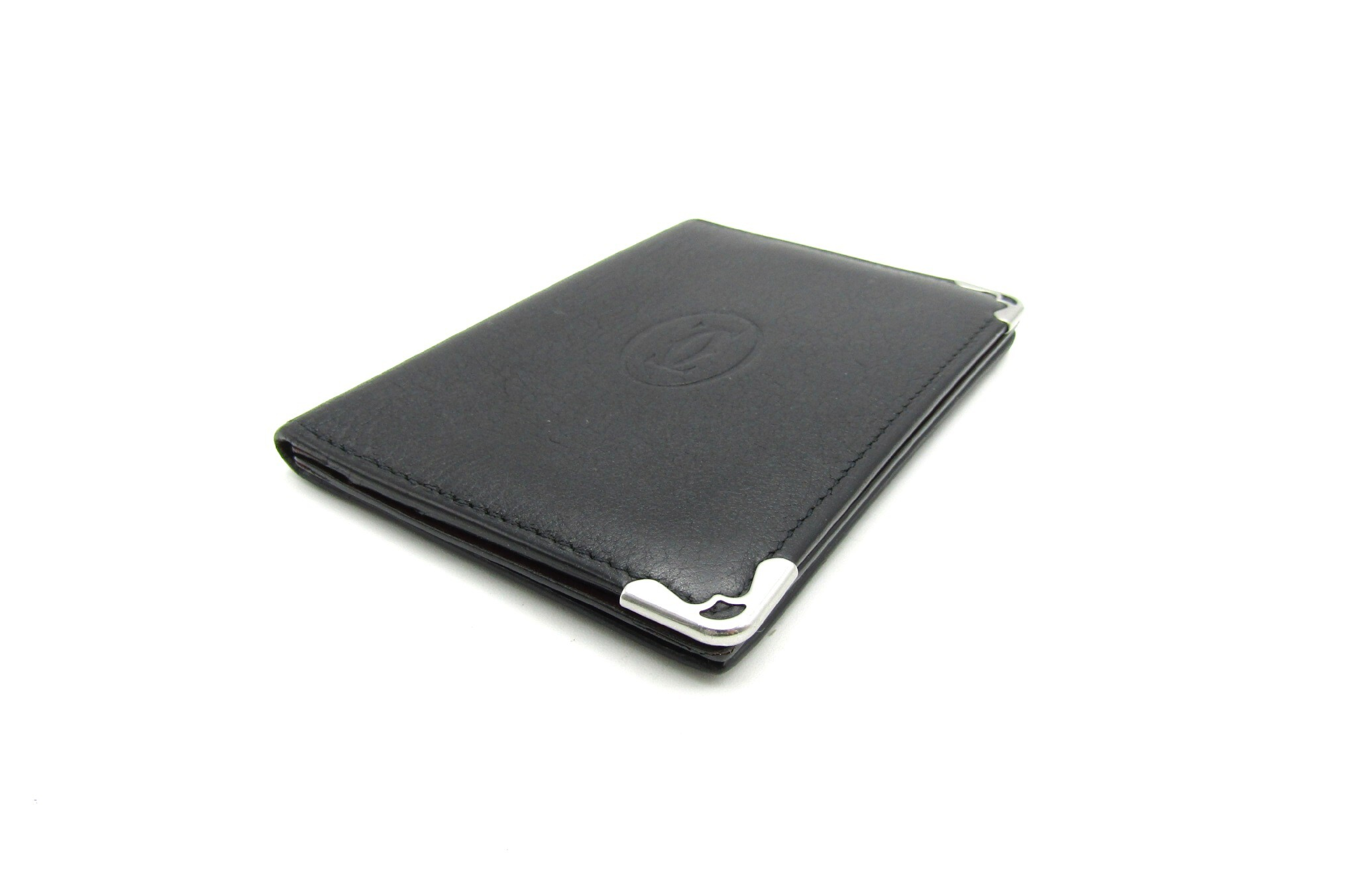 Must de Cartier Card Case L3001367 Black Calfskin Card Case — view 3