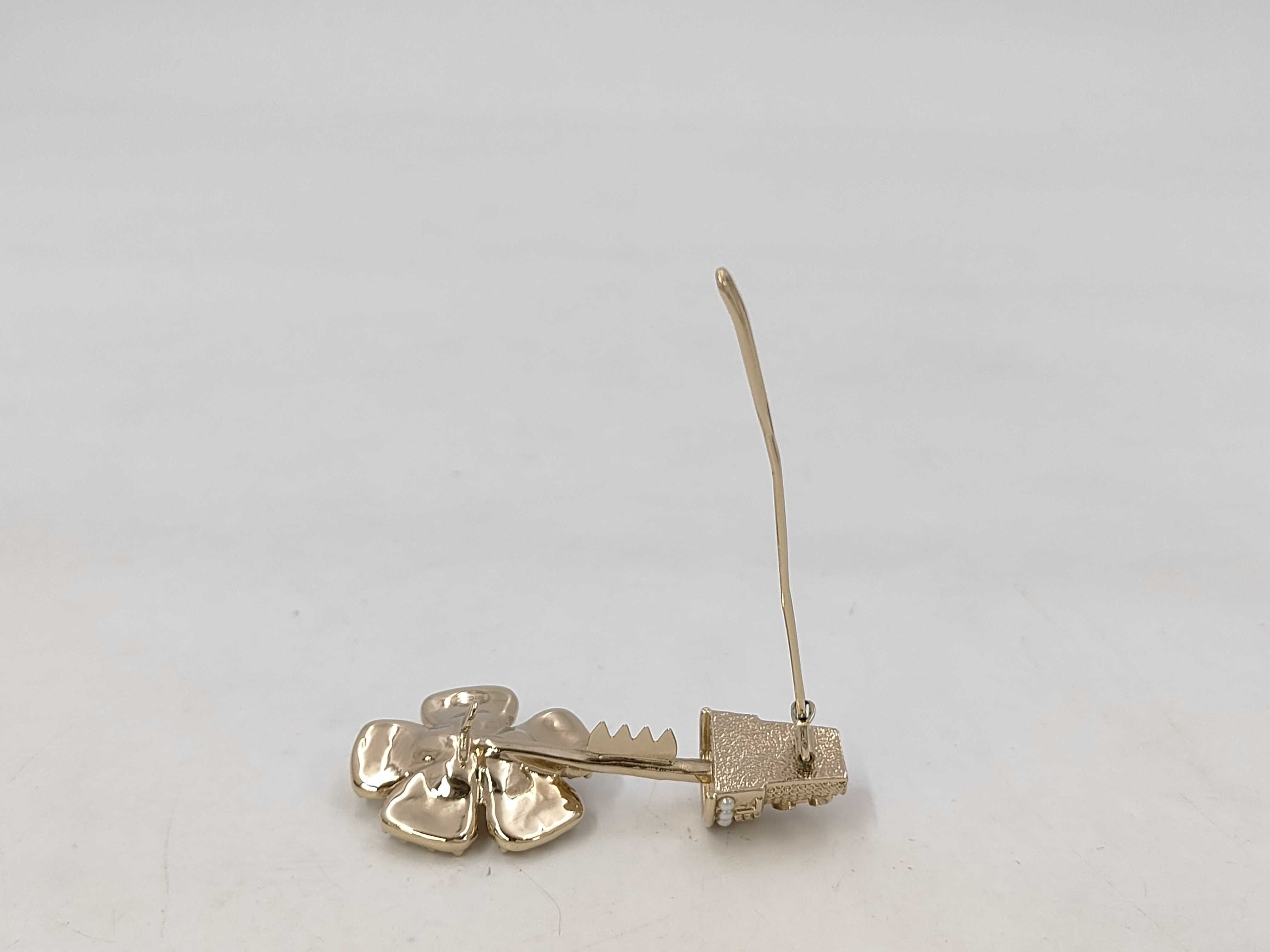 Coco Mark Flower Barrette B23S Hair Clip Pearl Brooch — view 5