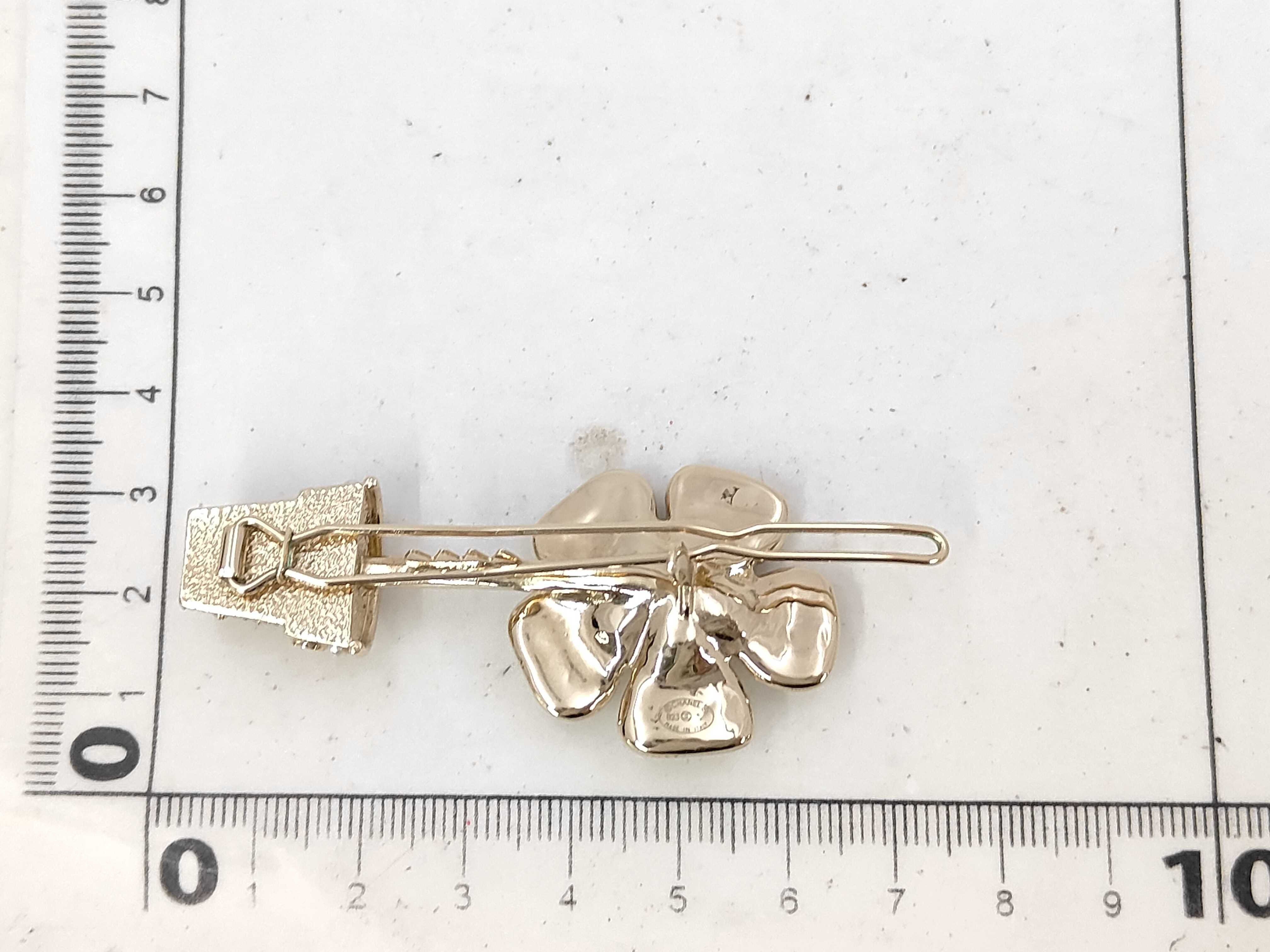 Coco Mark Flower Barrette B23S Hair Clip Pearl Brooch — view 6