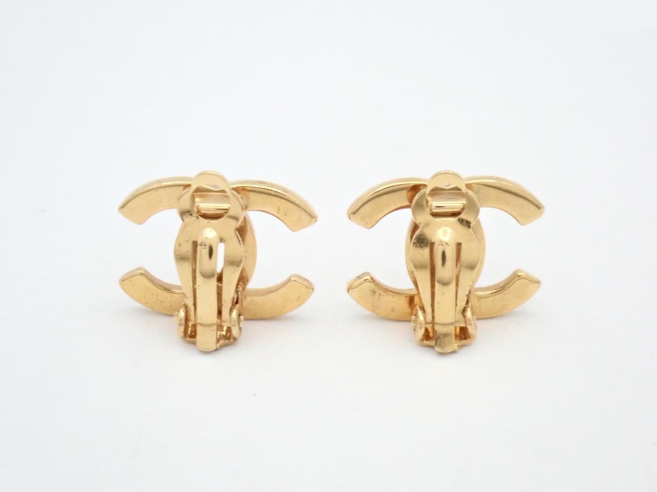 Coco Mark Earrings, Gold — view 2