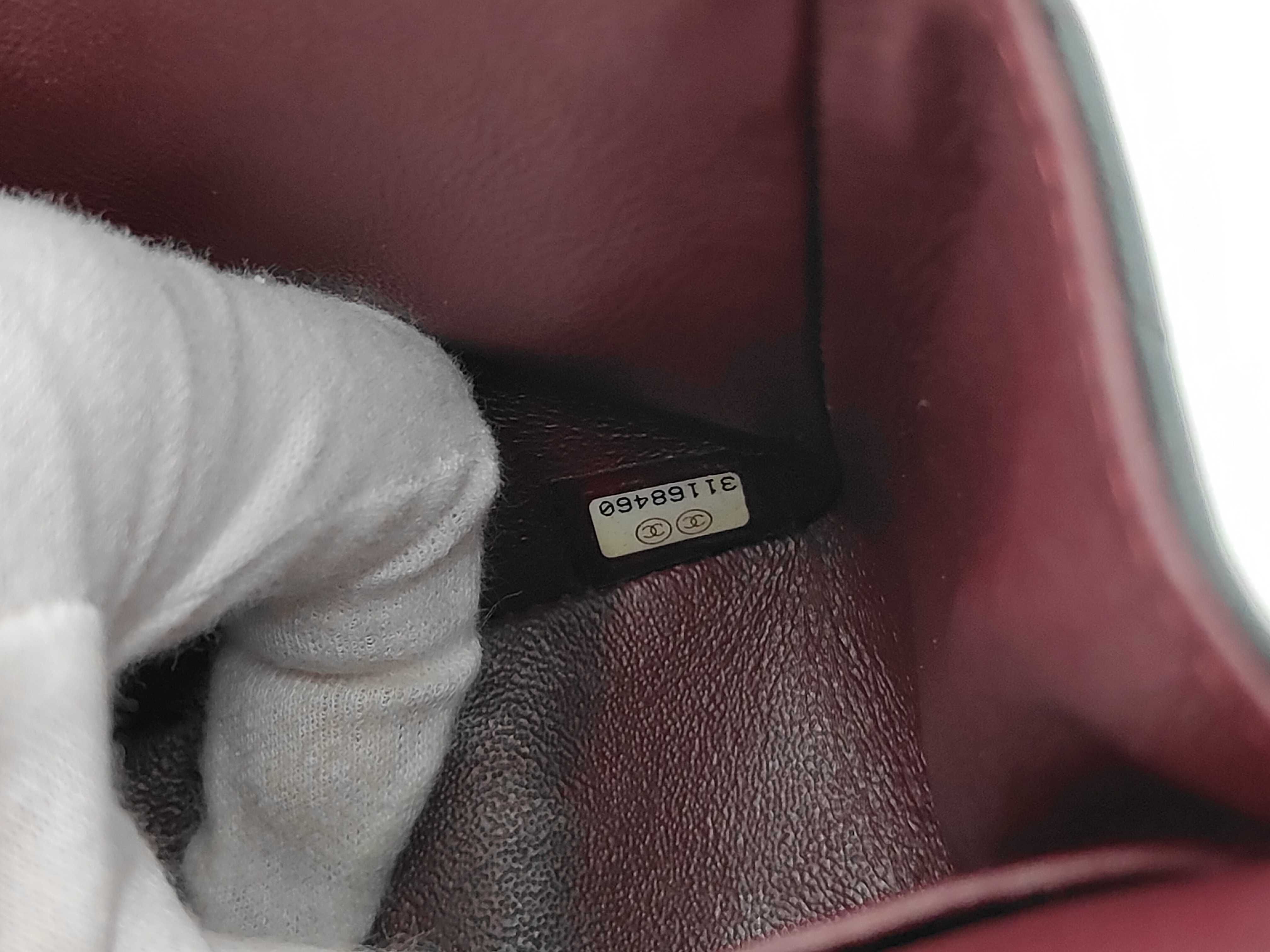 Matelassé 23 Lambskin Black Silver Hardware Double Flap Shoulder Bag (Serial Number 31) — view 11