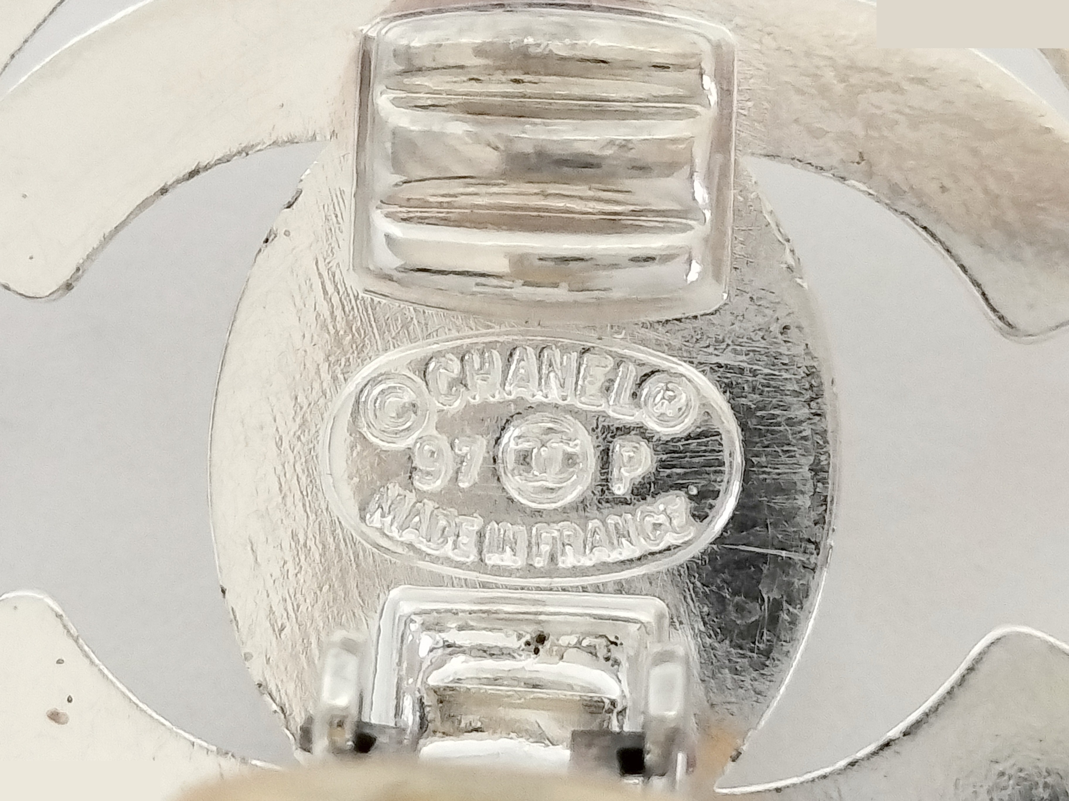 Coco Turnlock Silver Earrings — view 3