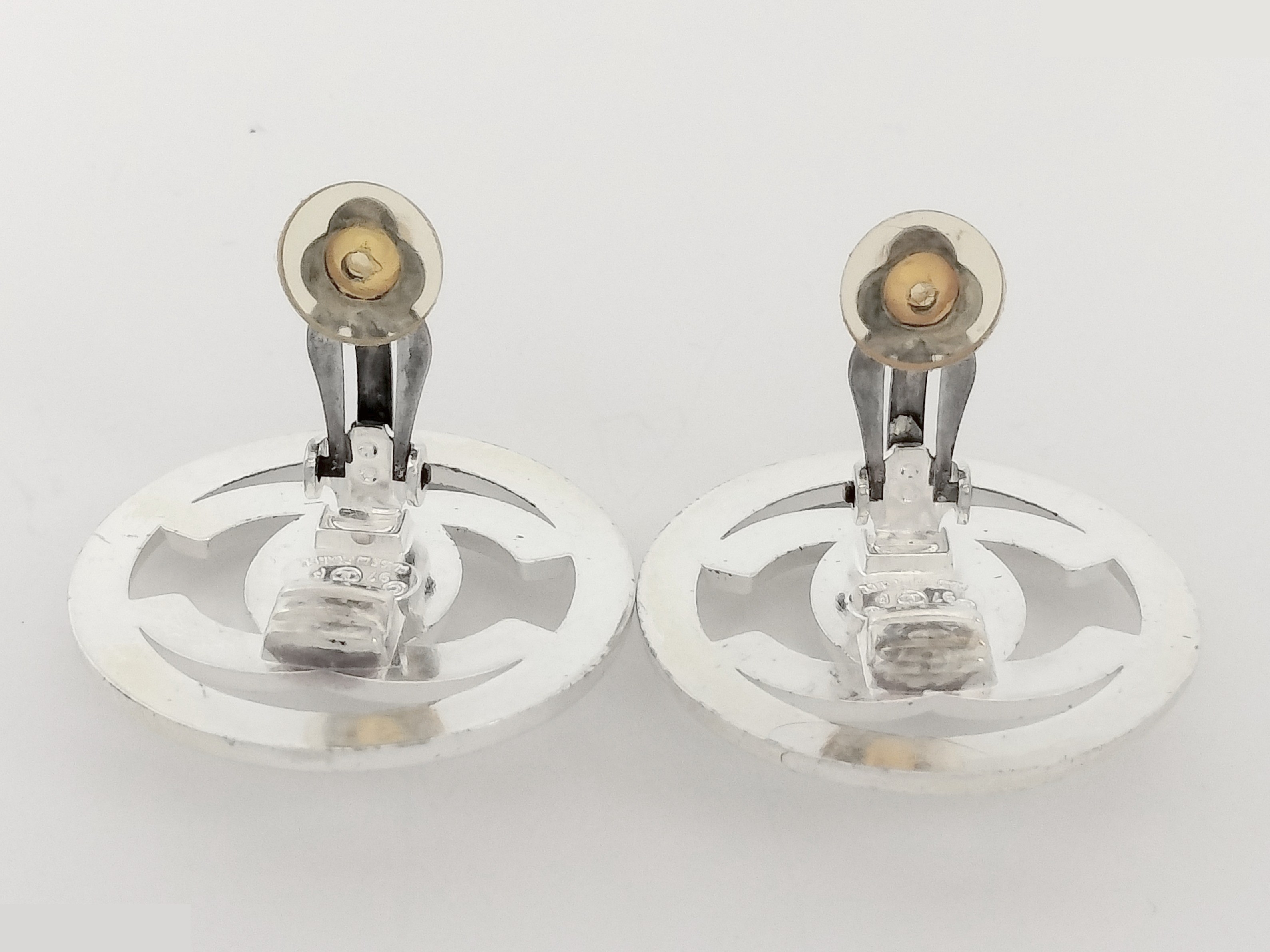 Coco Turnlock Silver Earrings — view 4