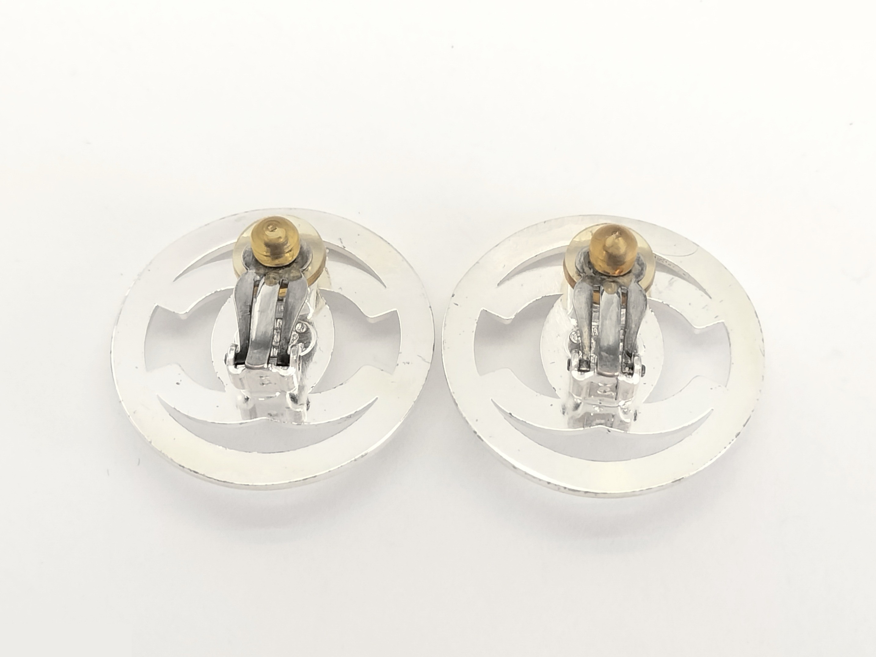 Coco Turnlock Silver Earrings — view 5