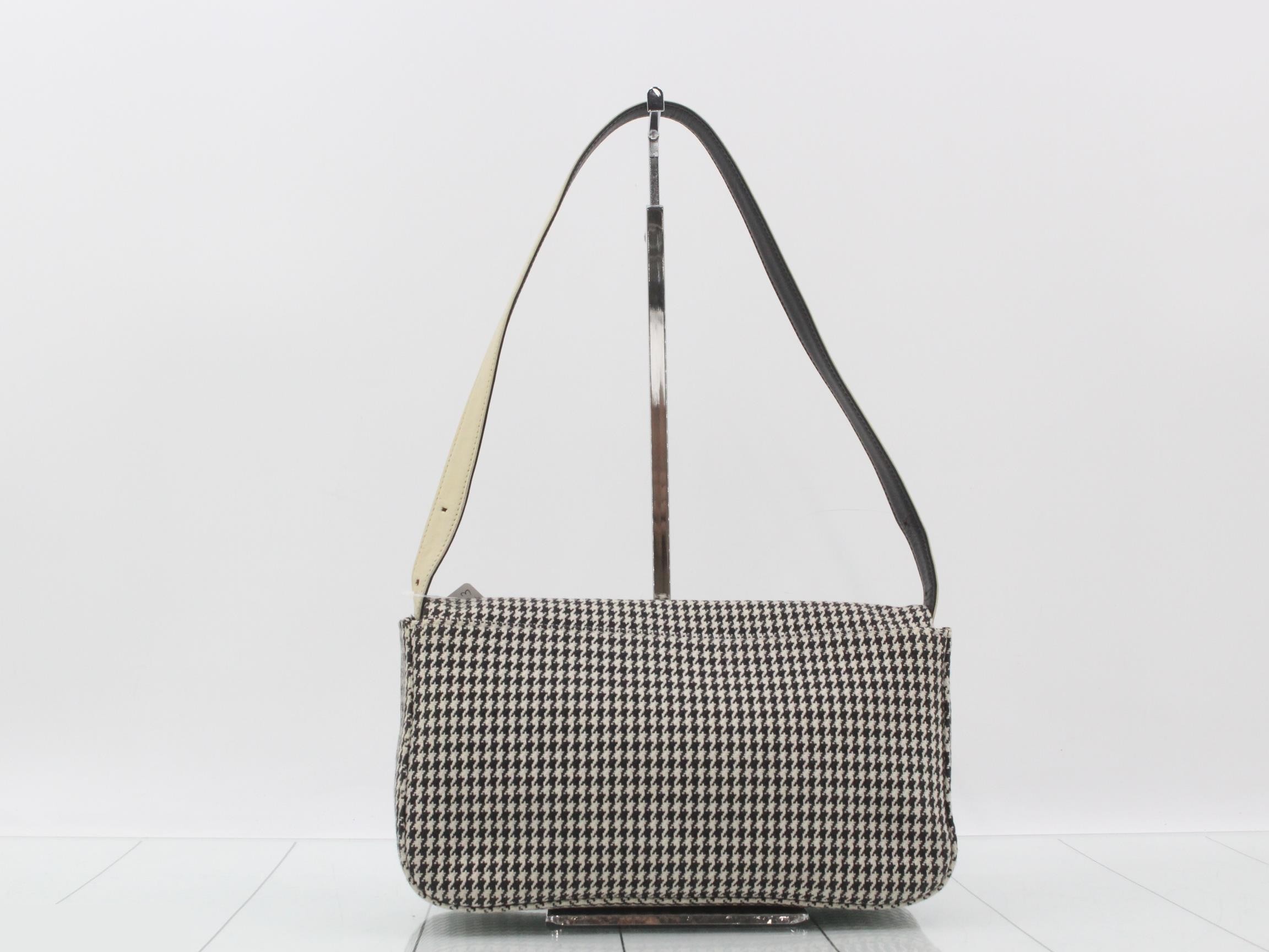 Other lines: Bags, One-shoulder bags, Houndstooth pattern, Black, White — view 2