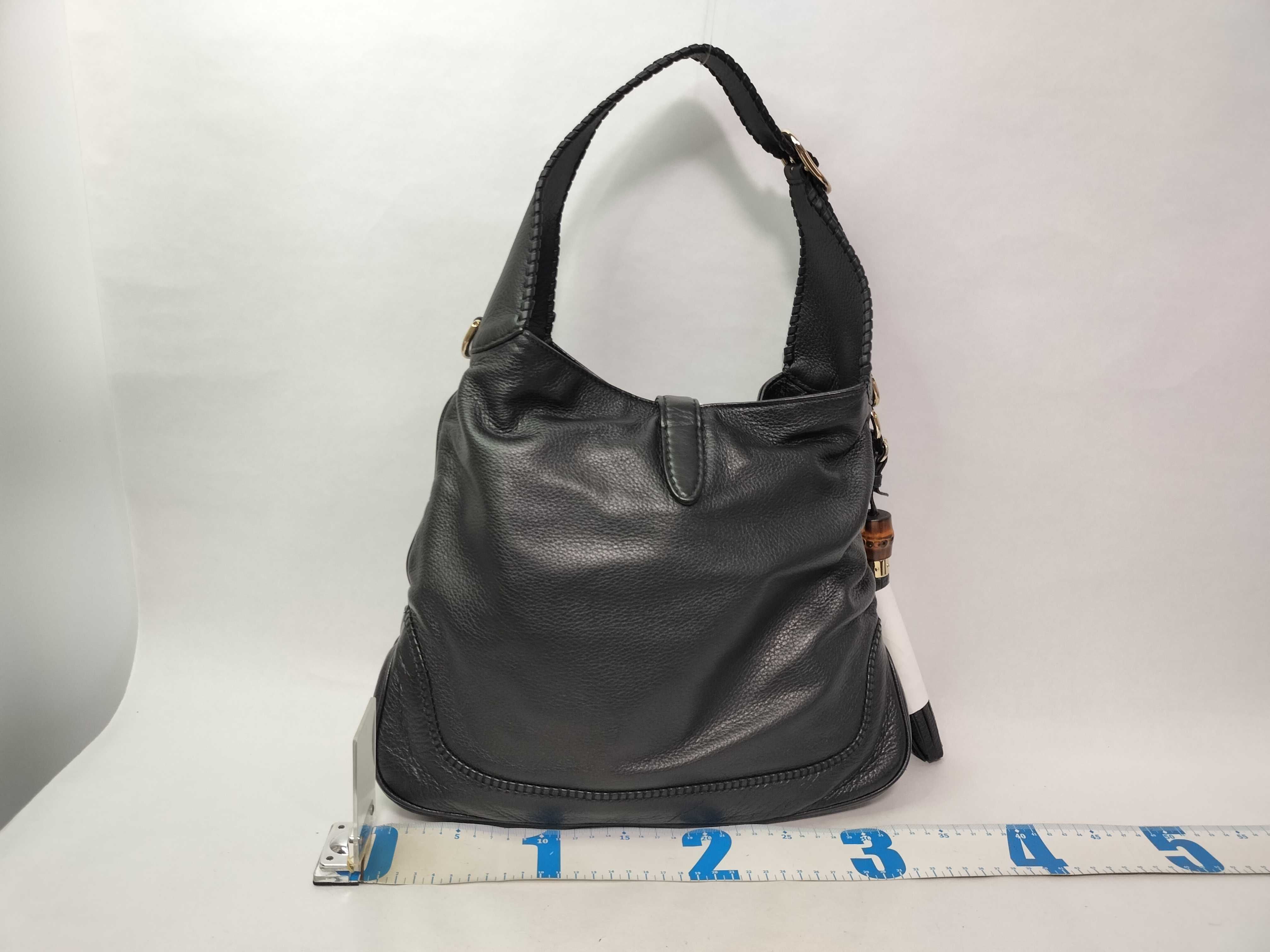 Jackie Gucci New Jackie Leather 2-Way Shoulder Bag Black 246907 Shoulder Bag — view 2