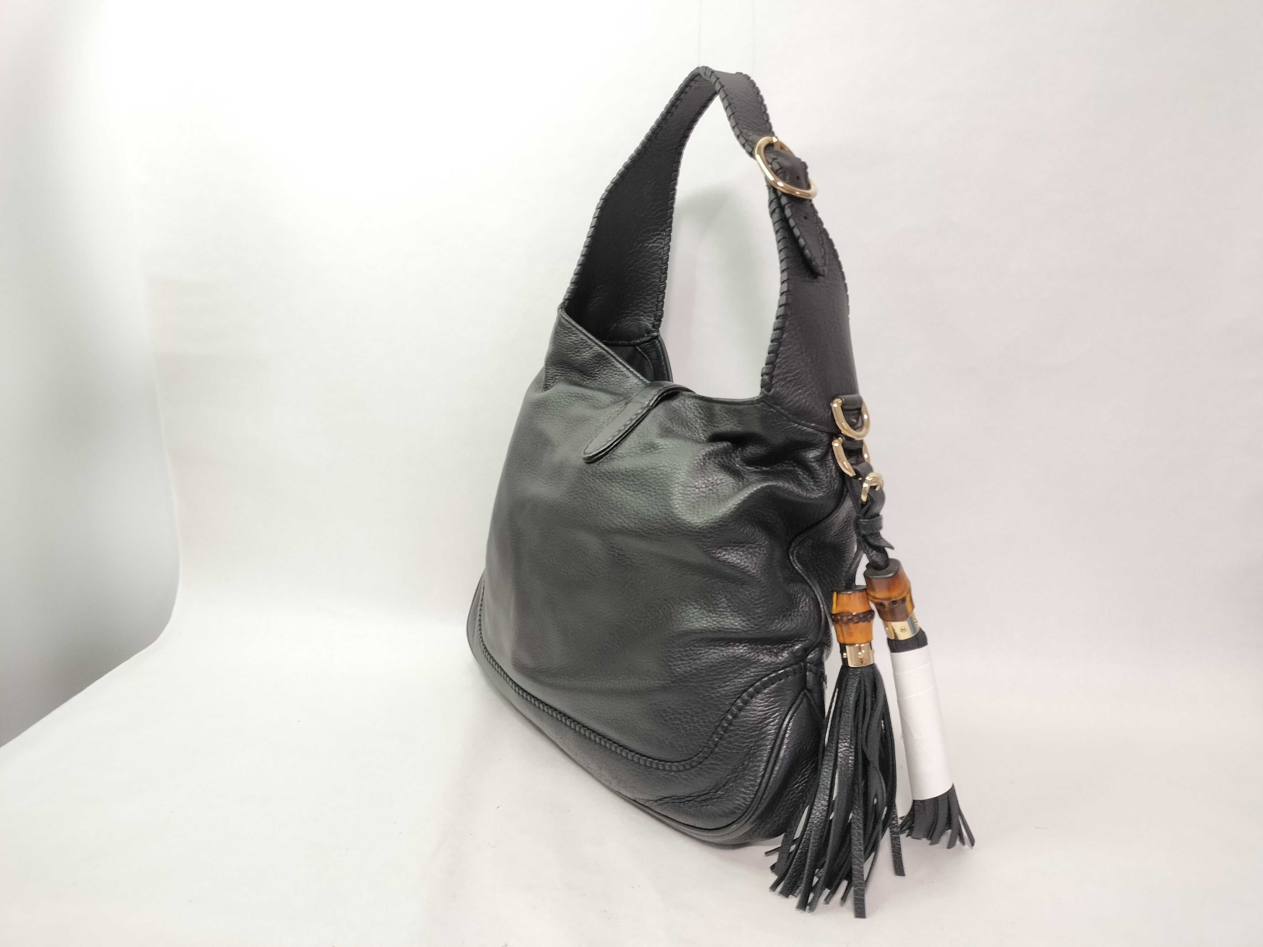 Jackie Gucci New Jackie Leather 2-Way Shoulder Bag Black 246907 Shoulder Bag — view 3