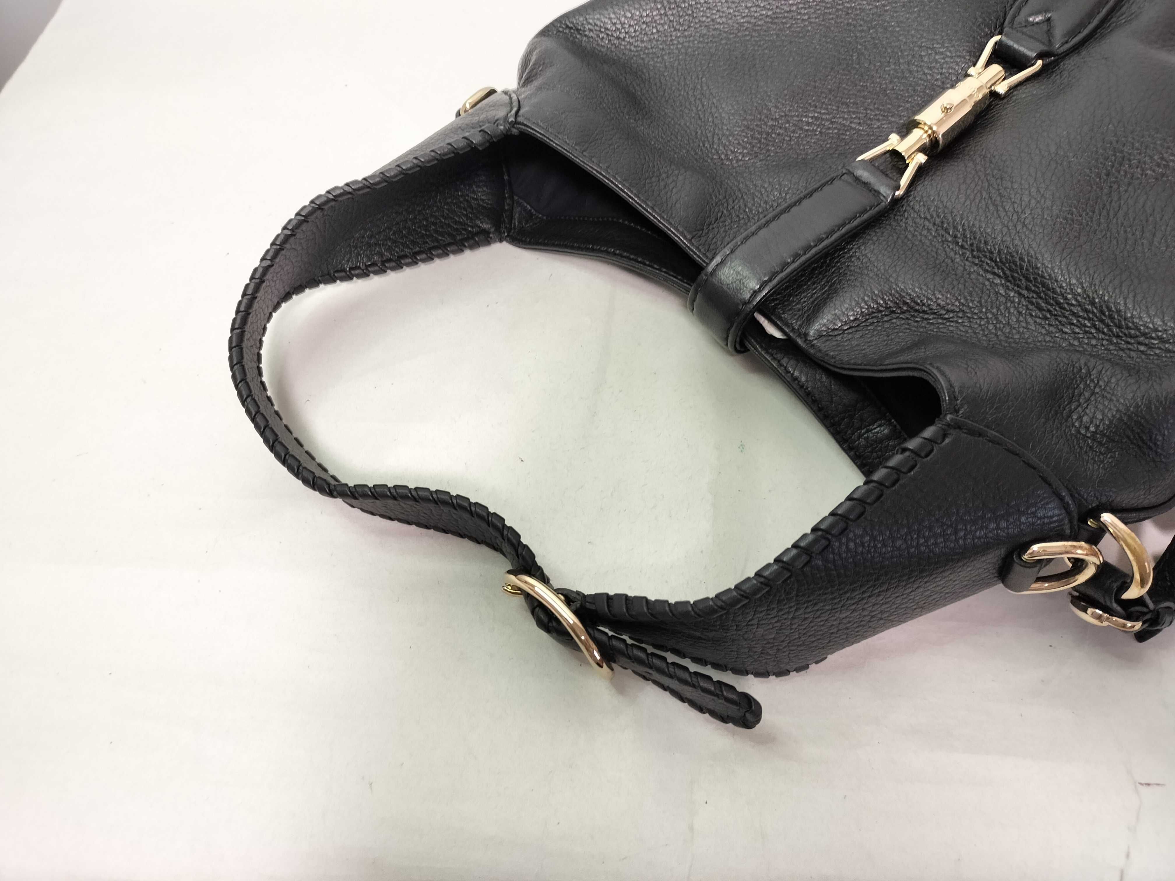 Jackie Gucci New Jackie Leather 2-Way Shoulder Bag Black 246907 Shoulder Bag — view 5