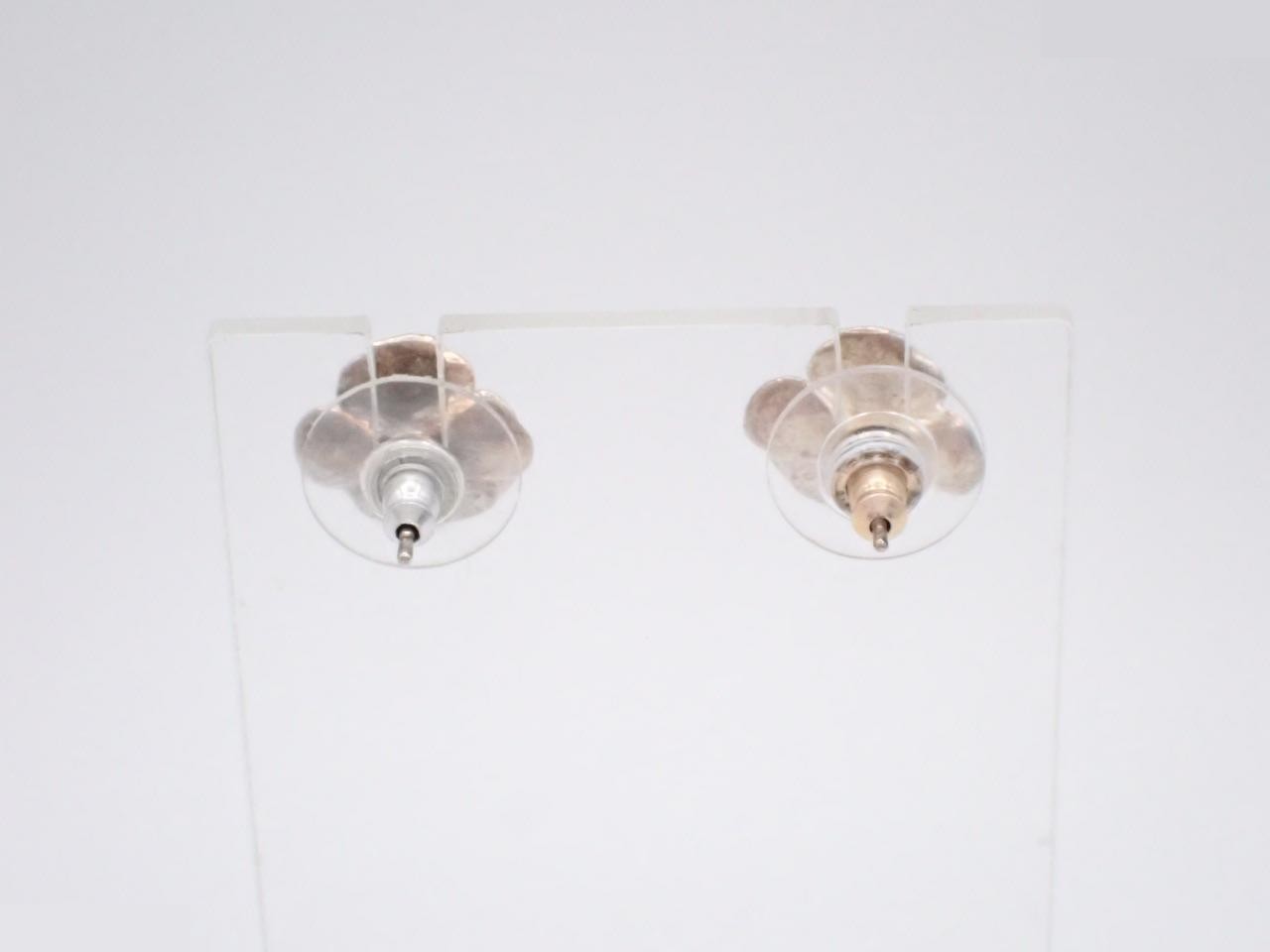 Camellia earrings, different catch types — view 2