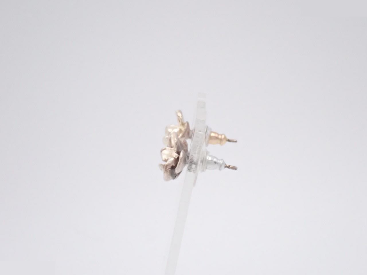 Camellia earrings, different catch types — view 3