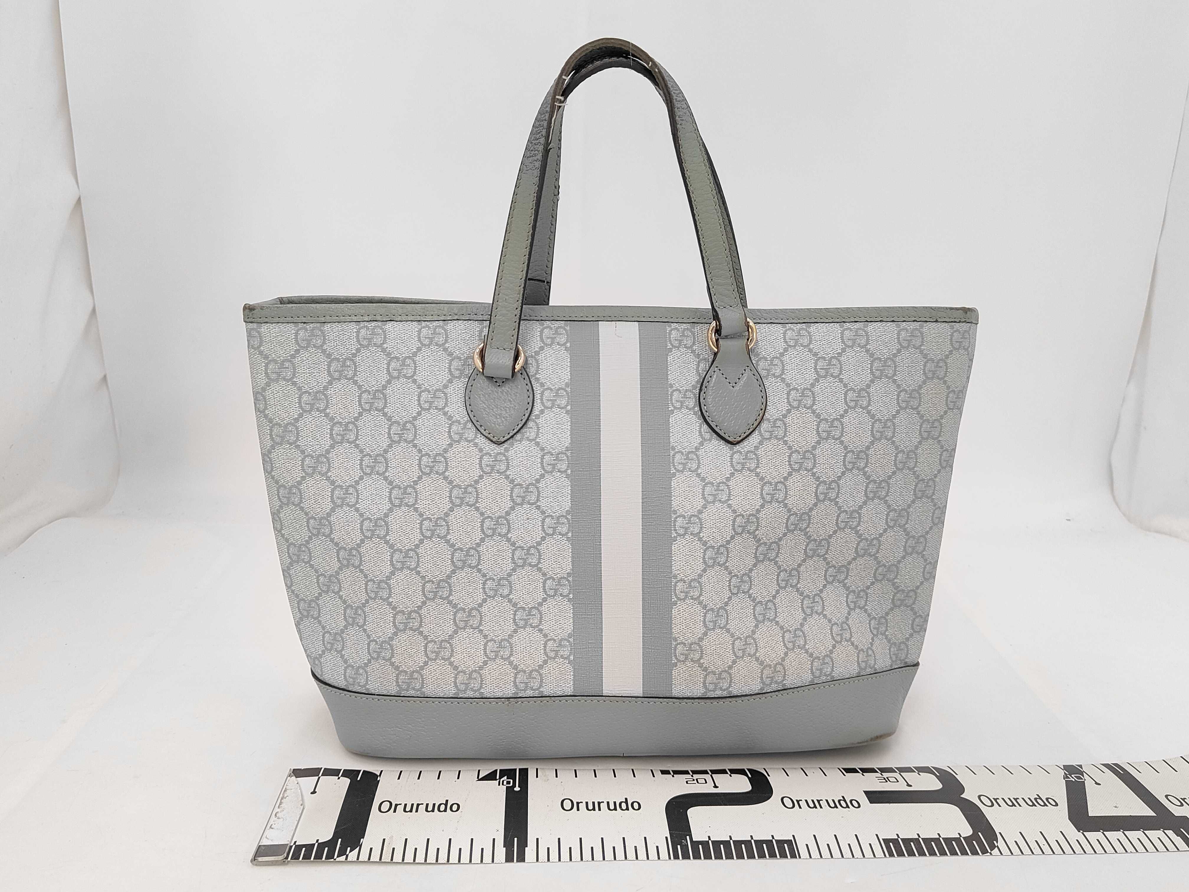 GG Supreme Ophidia GG Supreme 2-way Tote Bag, PVC, Blue-Gray, 765043 Tote Bag — view 2