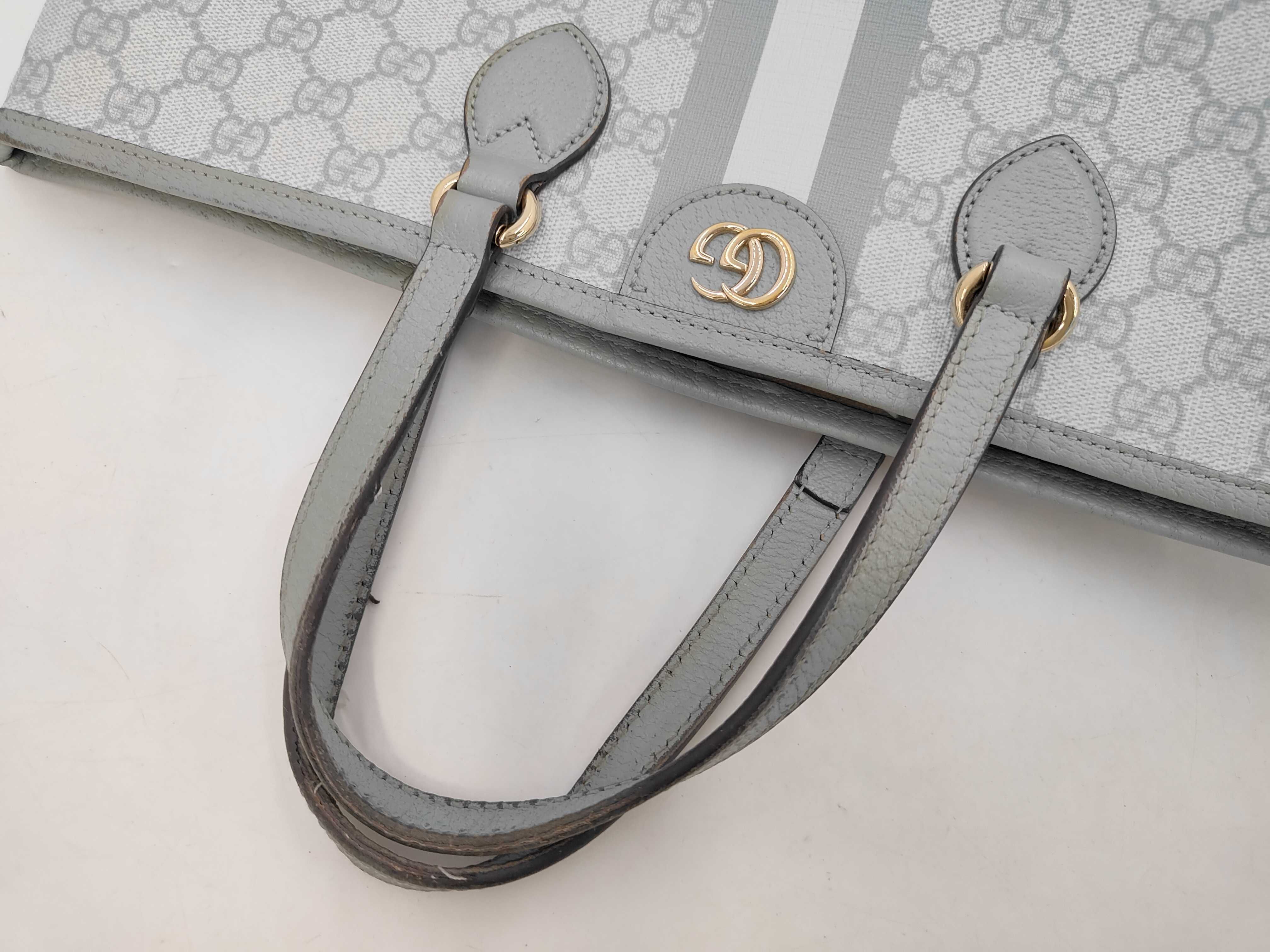 GG Supreme Ophidia GG Supreme 2-way Tote Bag, PVC, Blue-Gray, 765043 Tote Bag — view 5